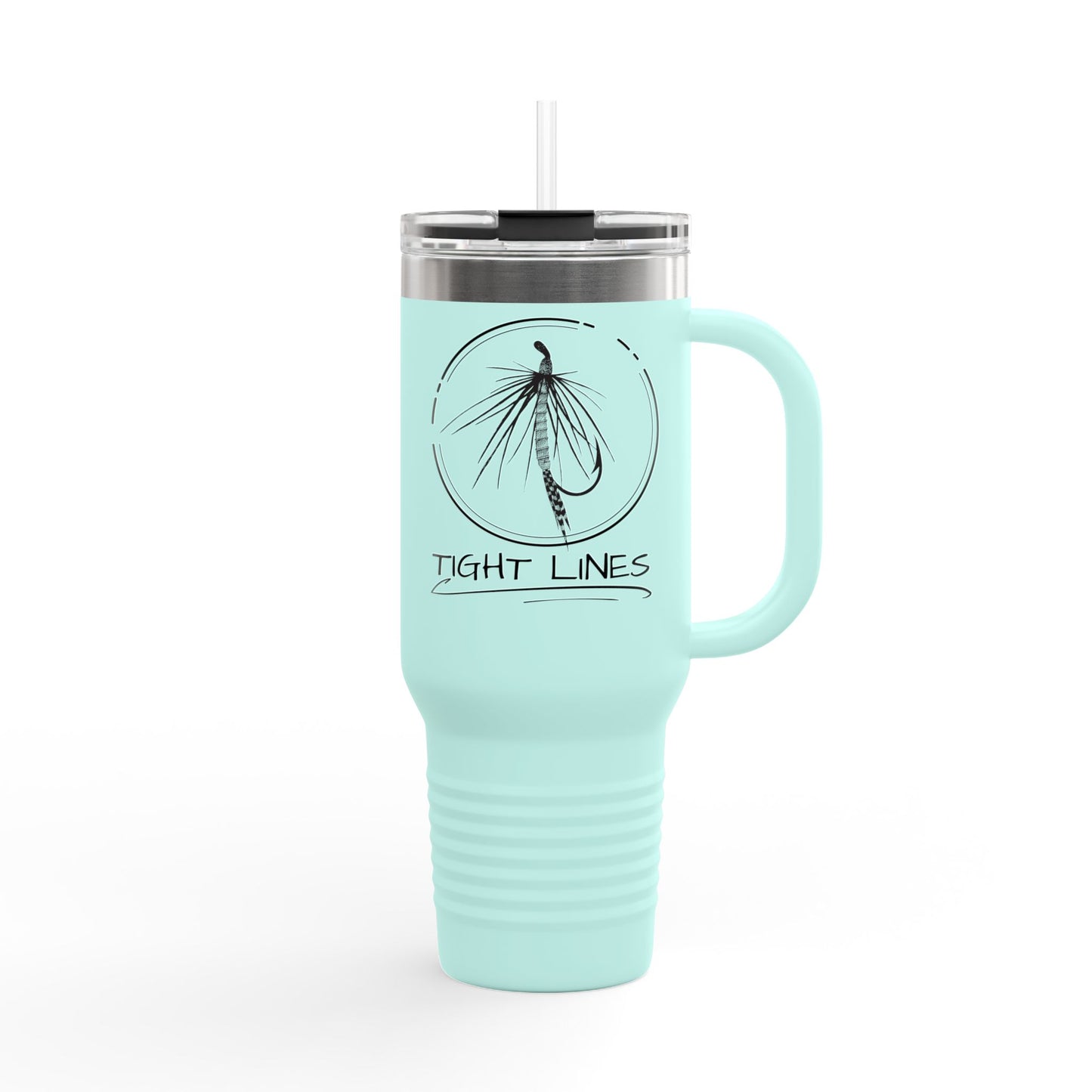Tight Lines Insulated 40oz Tumbler, Outdoor Adventure Mug, Perfect for Fishing Enthusiasts, Personalized Camping Cup, Fishing Theme
