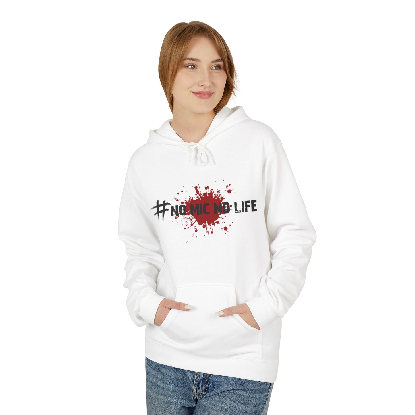 #No Mic No Life Unisex Hoodie – Gamer Essentials, Perfect for Halloween, Cosplay, Gift for Fans, Gaming, Zombie Culture