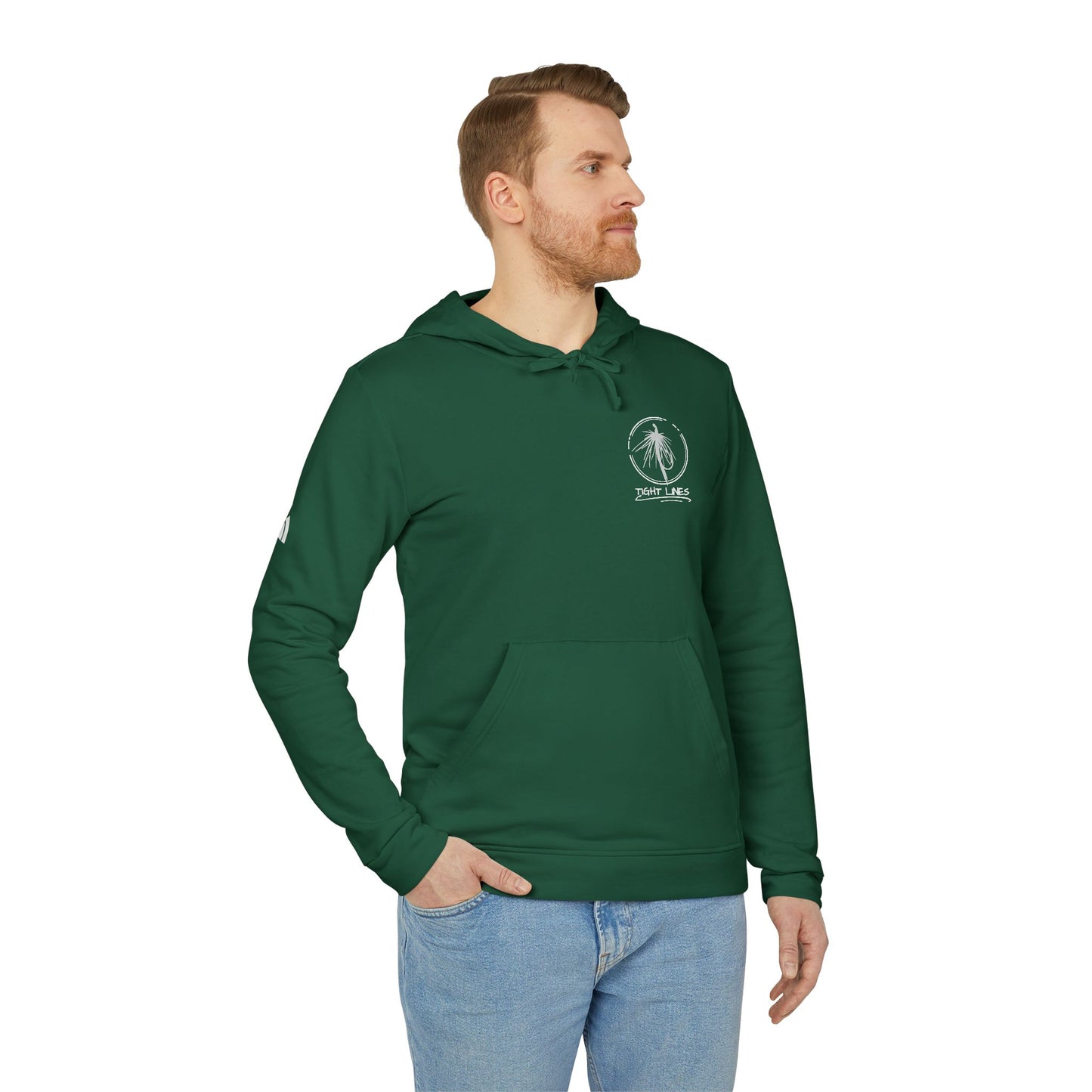 Tight Lights Adidas Fleece Hoodie - Perfect for Beach Days, Outdoors, and Casual Outings | Unisex, Beachwear