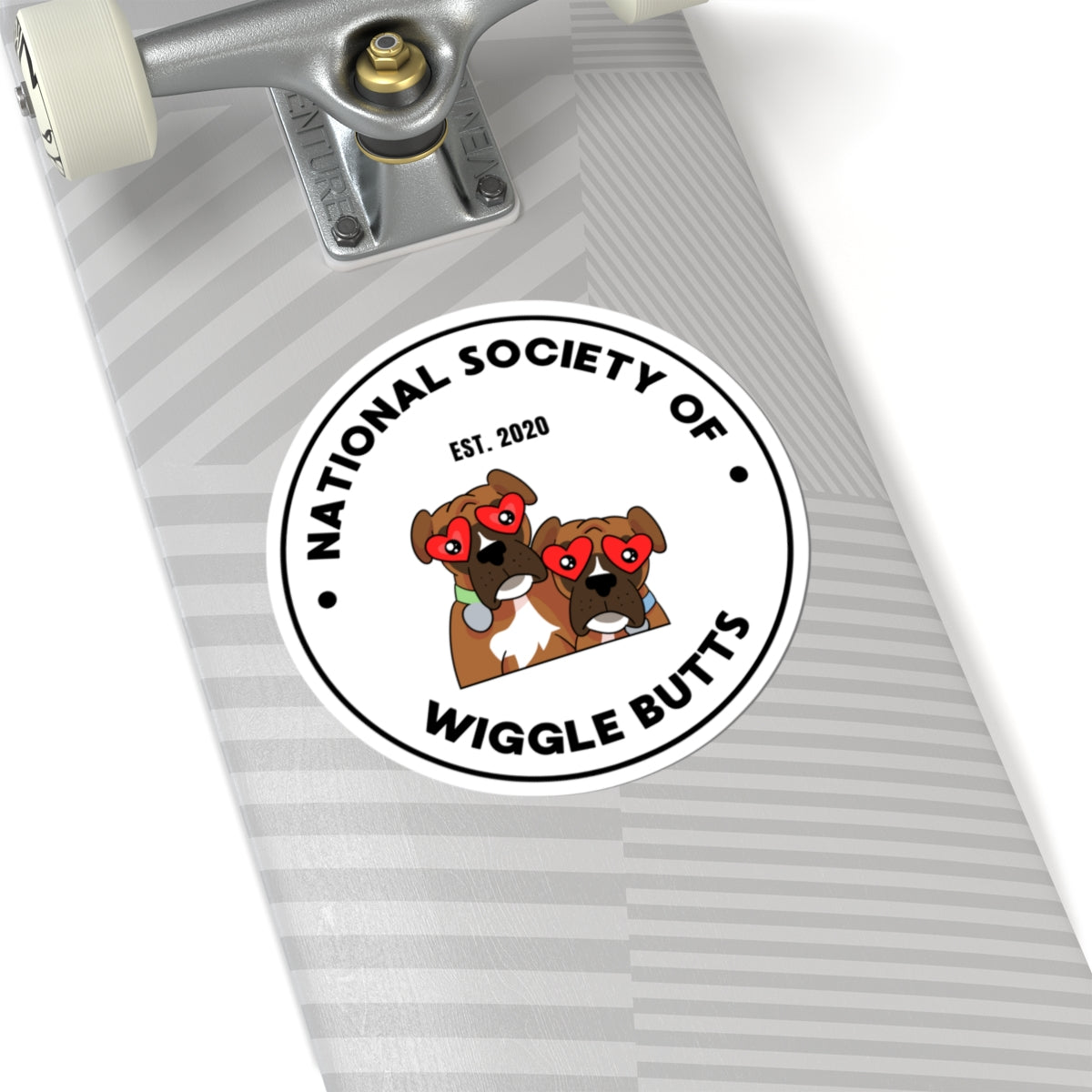 Wiggle Butt Sticker White - Cute Dog Decal for Laptop, Water Bottle & Car, Durable Vinyl Pet Lover Gift