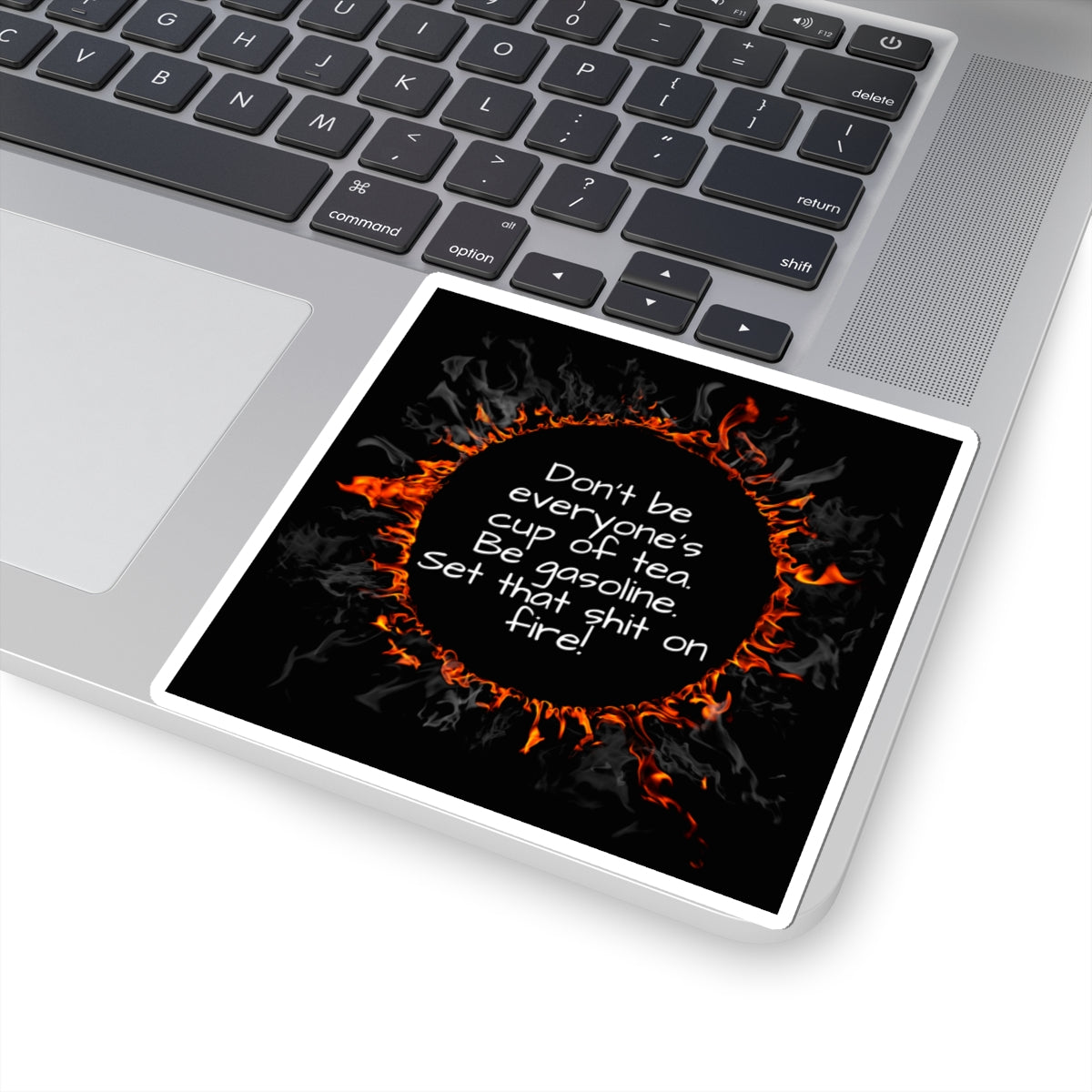 Motivational Be Gasoline Sticker - Fuel Your Drive, Durable Decal for Laptops, Cars & Water Bottles, Funny Inspirational Quote Sticker