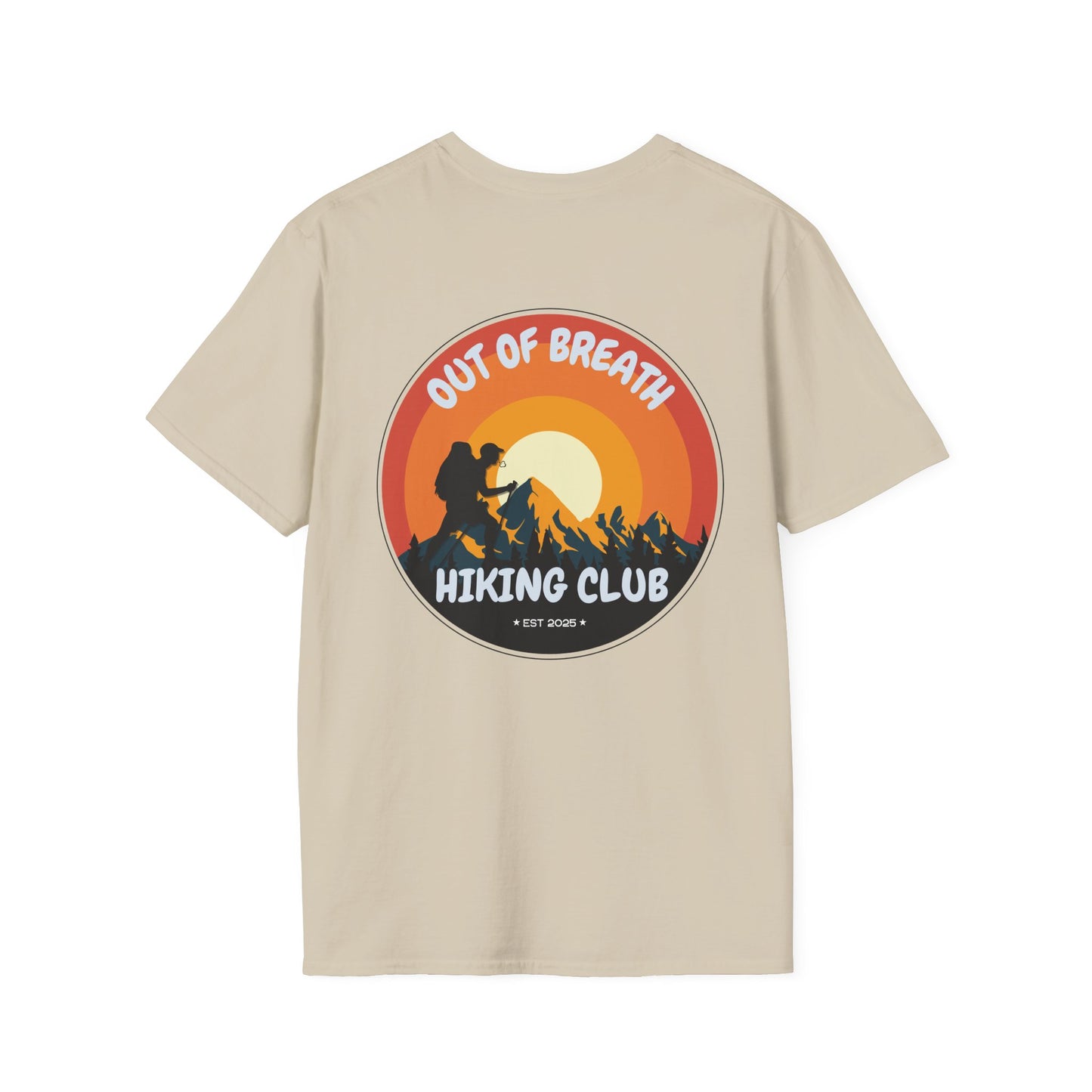 Out of Breath Hiking Club T-Shirt, Funny Adventure Tee, Nature Lover Shirt, Outdoor Apparel, Gift for Hikers, Casual Wear