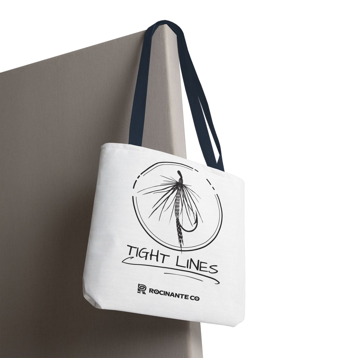Tight Lines Tote Bag White | Durable Fishing Gift Bag with Stylish Print for Outdoor Enthusiasts & Everyday Use