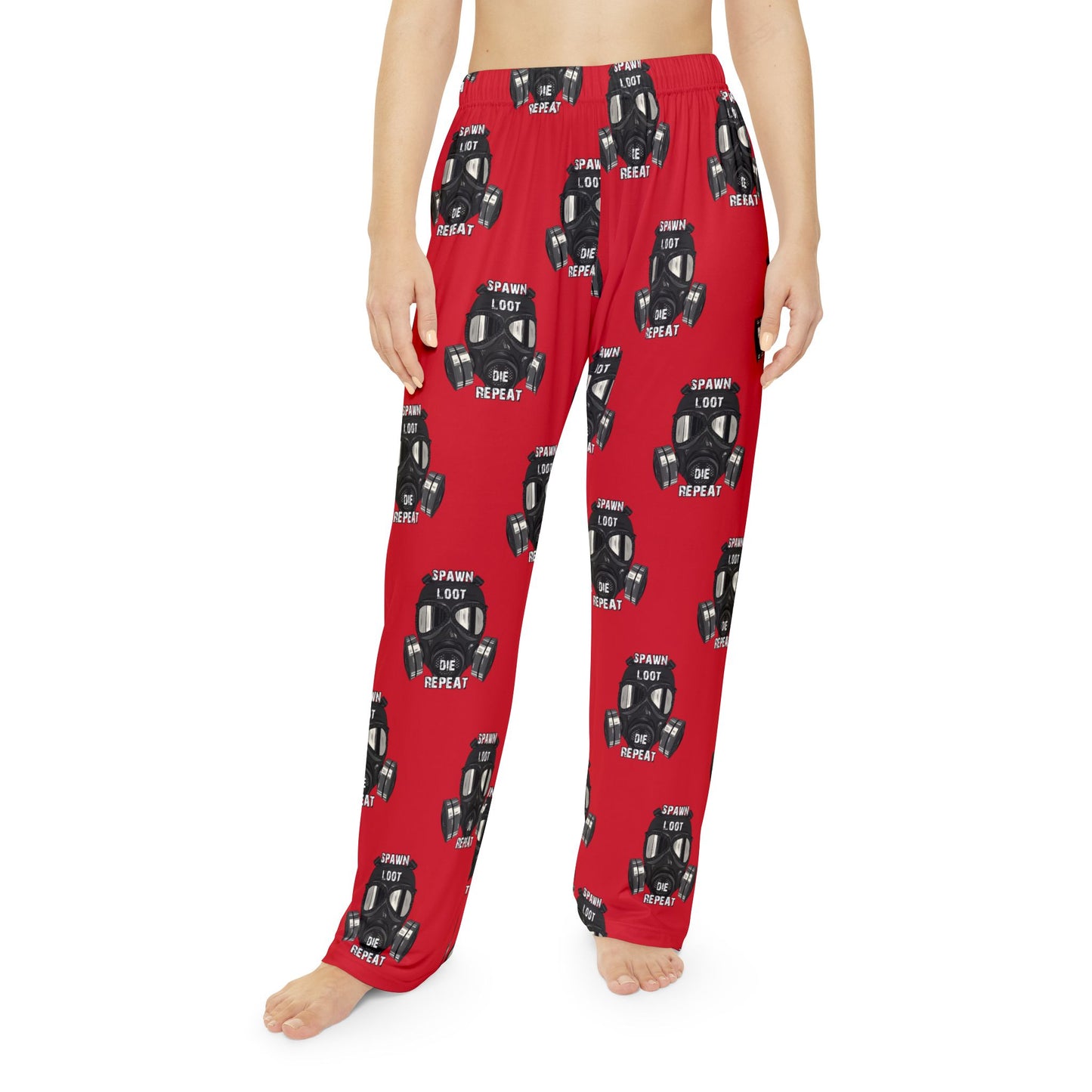 Spawn Loot Die Repeat Women's Pajama Pants - Perfect for Relaxing Nights, Cozy, Sleepwear, Gifts, Lounging, Casual Wear