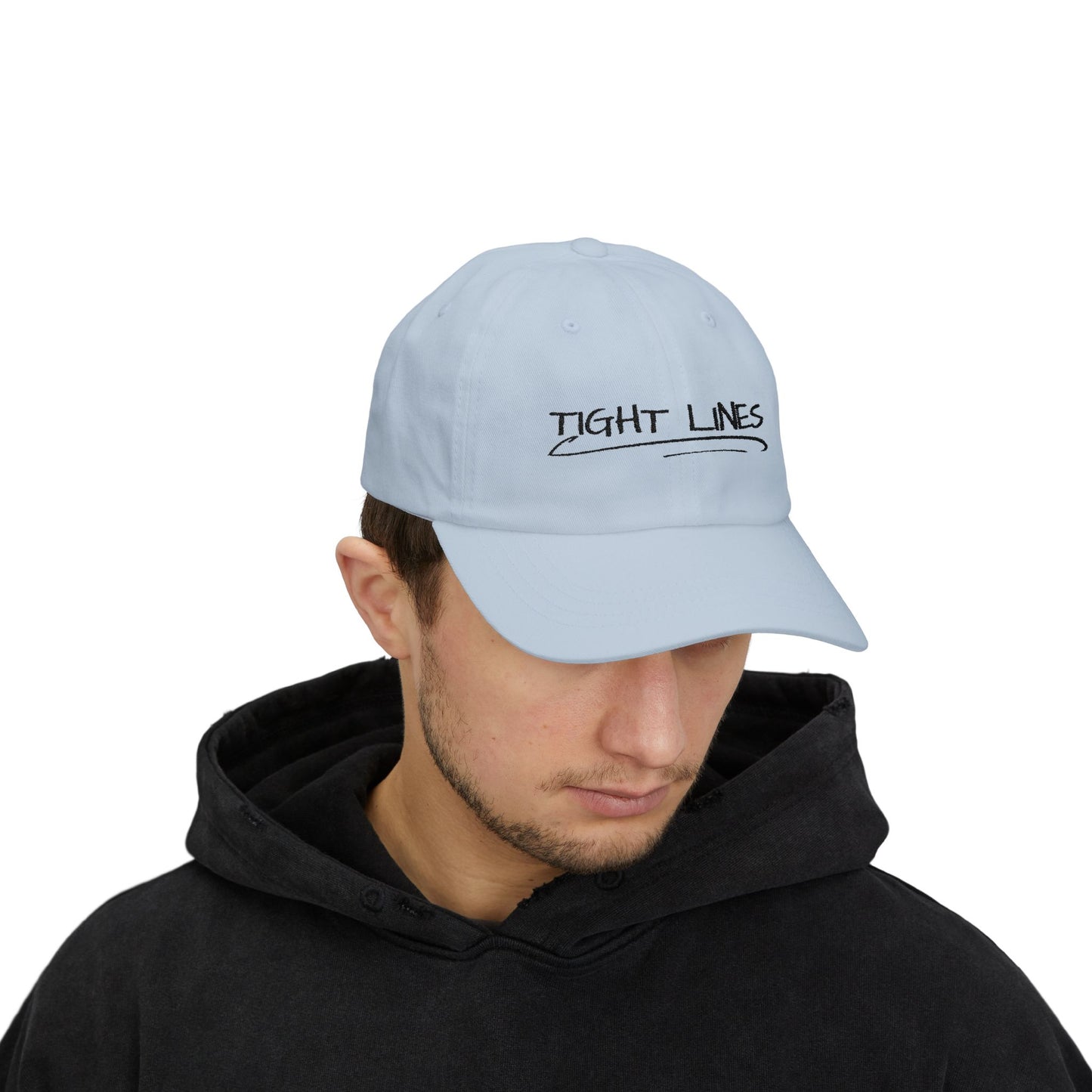 Tight Lines Embroidered Hat (Dark Logo)