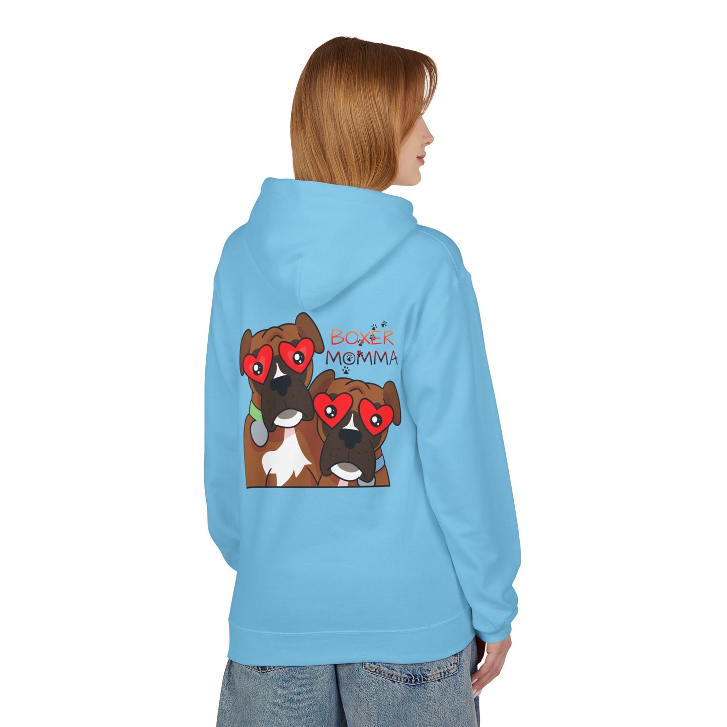 Unisex Boxer Momma Hoodie - Soft, Cozy Dog Lover Sweatshirt, Perfect Gift for Boxer Moms & Pet Lovers, Casual Pullover Top
