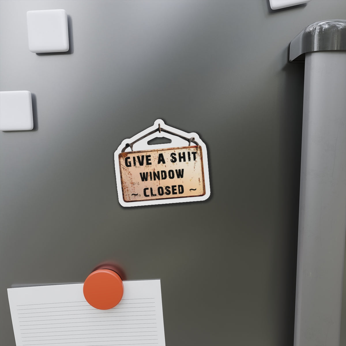 Funny Window Closed Die-Cut Magnets, Quirky Fridge Decor, Humorous Gift for Friends, Kitchen and Office Decor, Perfect for Housewarming or Gag Gift