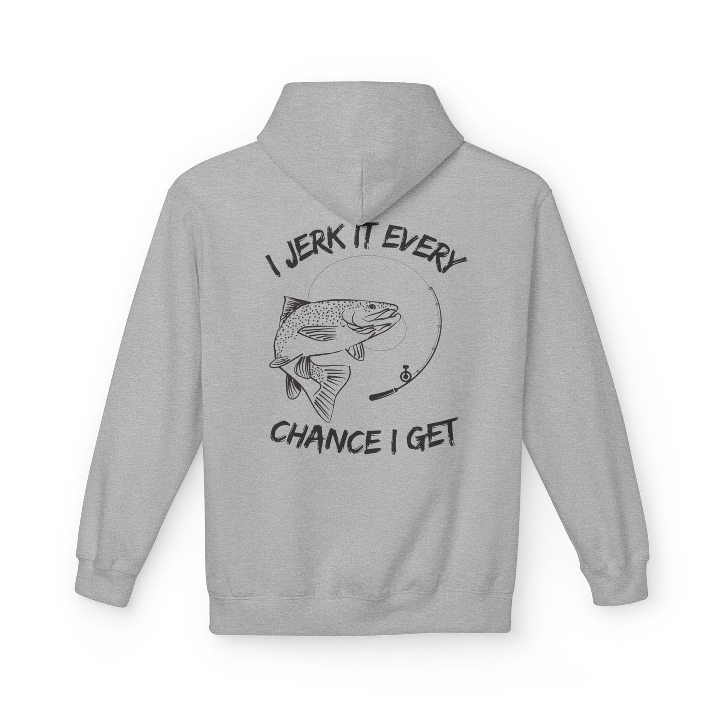 Jerk It Hoodie, Unisex Fisherman's Apparel, Funny Gift for Anglers, Outdoor Hoodie, Perfect for Fishing Trips