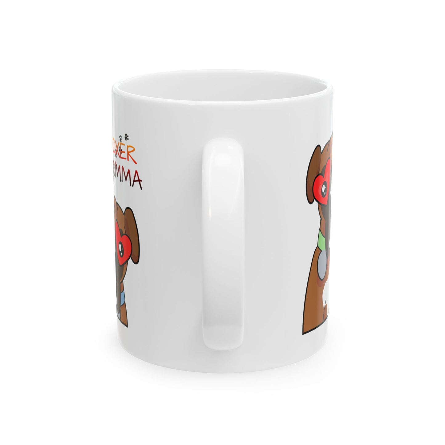 Boxer Momma Ceramic Mug - Cute Dog Mom Gift, Personalized Coffee Cup for Boxer Lovers, Durable Tea Cup, Dog Owner Present