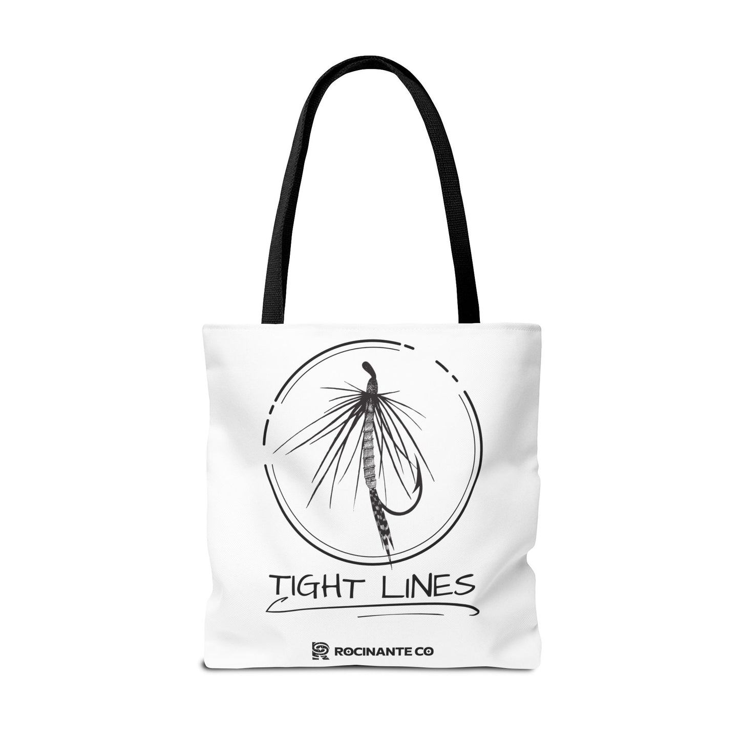 Tight Lines Tote Bag White | Durable Fishing Gift Bag with Stylish Print for Outdoor Enthusiasts & Everyday Use
