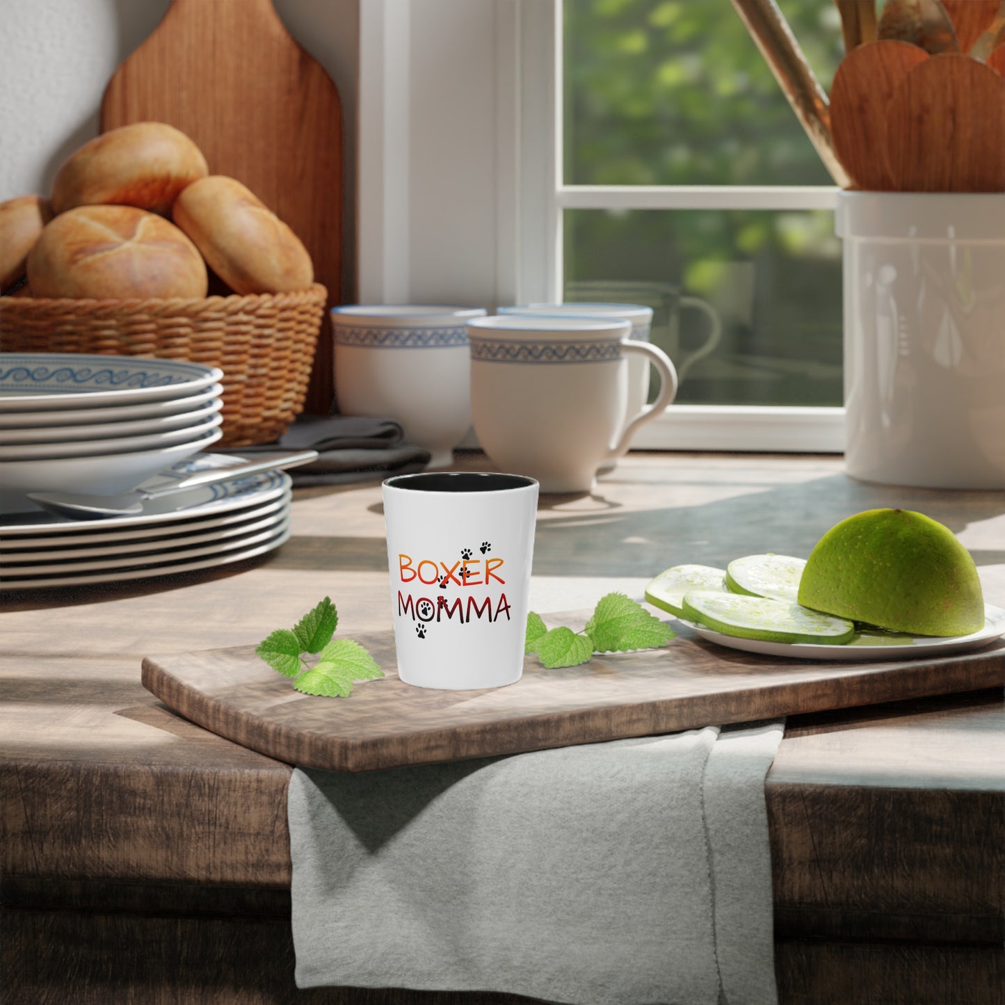 Boxer Momma Shot Glass