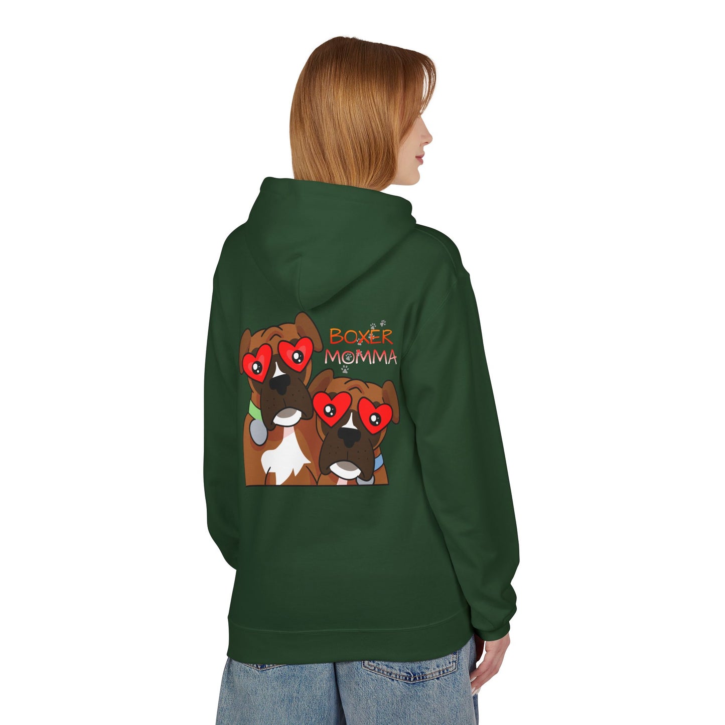 Unisex Boxer Momma Hoodie - Soft, Cozy Dog Lover Sweatshirt, Perfect Gift for Boxer Moms & Pet Lovers, Casual Pullover Top
