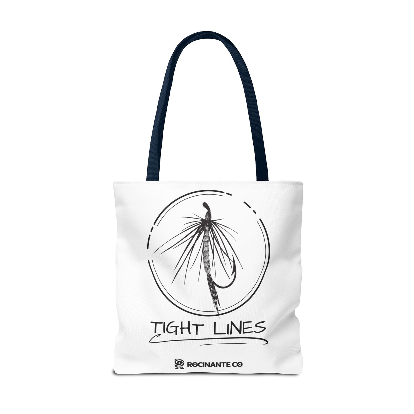 Tight Lines Tote Bag White | Durable Fishing Gift Bag with Stylish Print for Outdoor Enthusiasts & Everyday Use