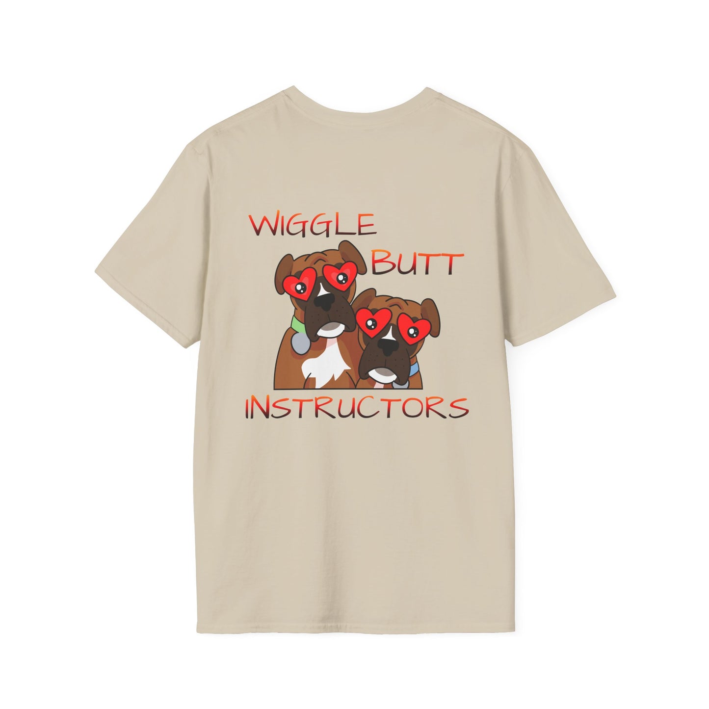 Unisex Wiggle Butt Instructors Tee - Funny Dog Trainer Shirt & Pet Lover Gift, Casual Animal Trainer Top