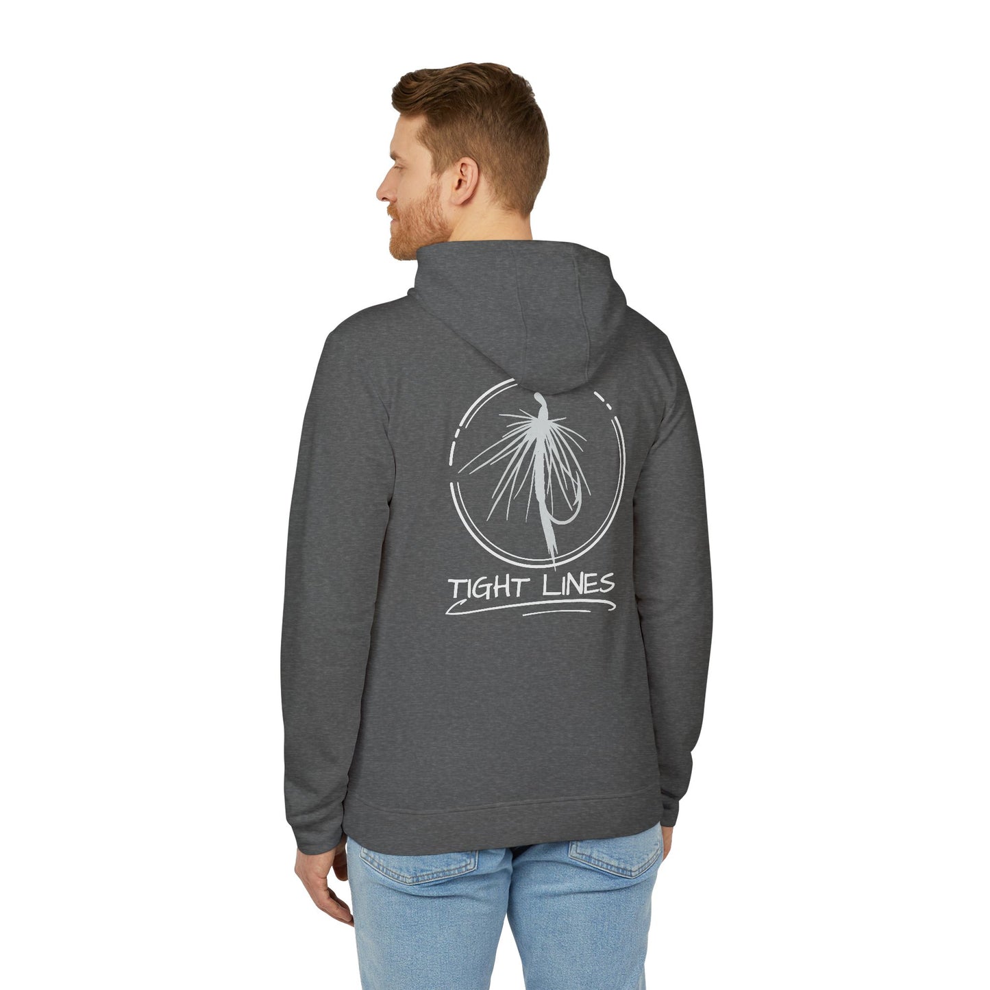 Tight Lights Adidas Fleece Hoodie - Perfect for Beach Days, Outdoors, and Casual Outings | Unisex, Beachwear