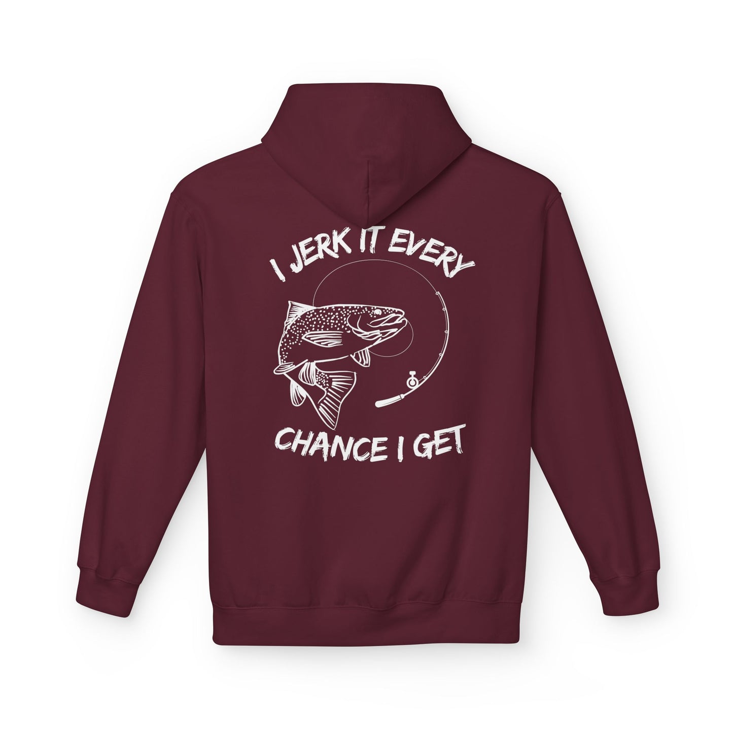 Jerk It Hoodie, Unisex Fisherman's Apparel, Funny Gift for Anglers, Outdoor Hoodie, Perfect for Fishing Trips