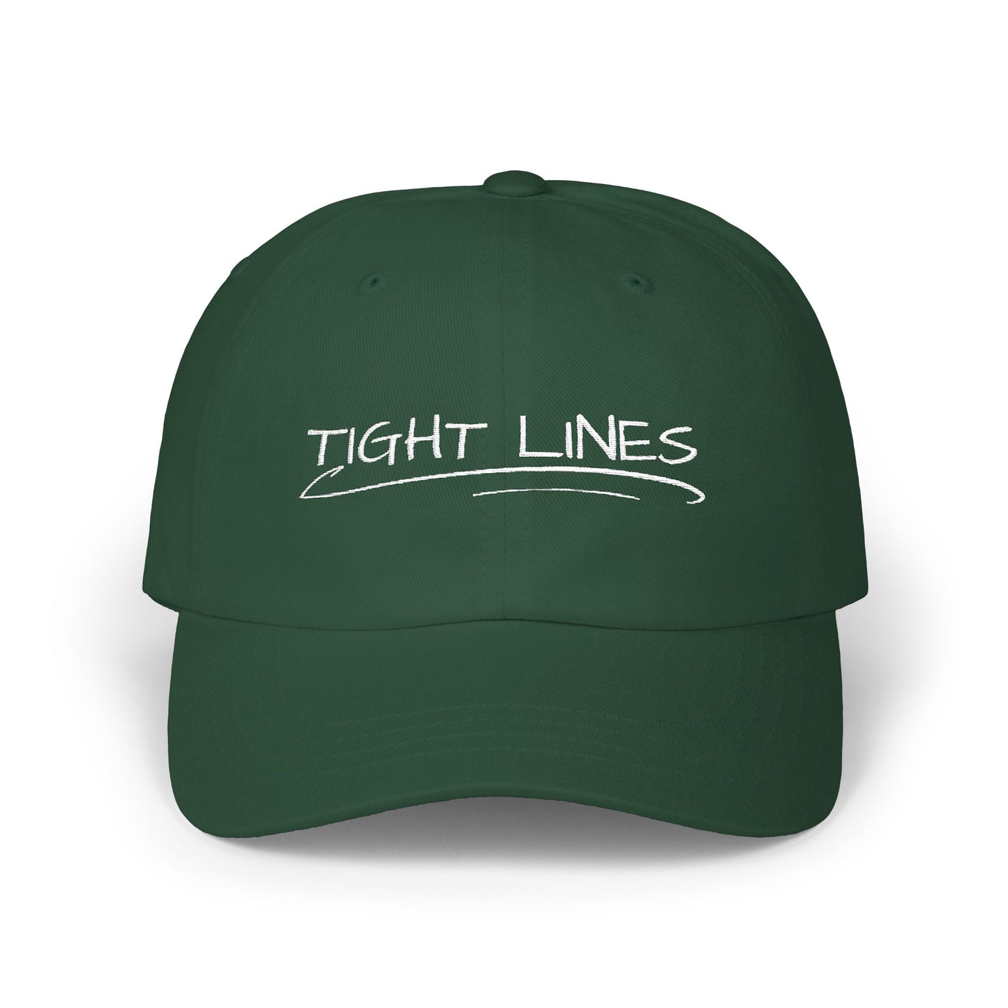 Tight Lines Embroidered Hat (Light Logo)