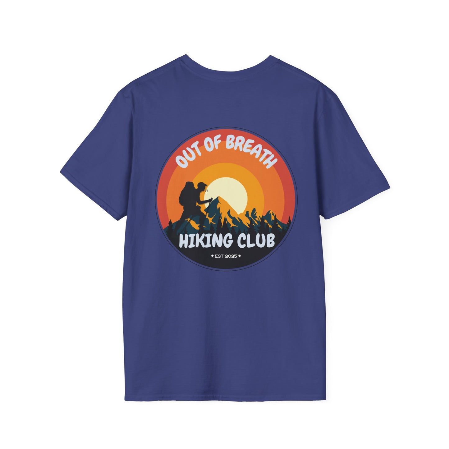 Out of Breath Hiking Club T-Shirt, Funny Adventure Tee, Nature Lover Shirt, Outdoor Apparel, Gift for Hikers, Casual Wear