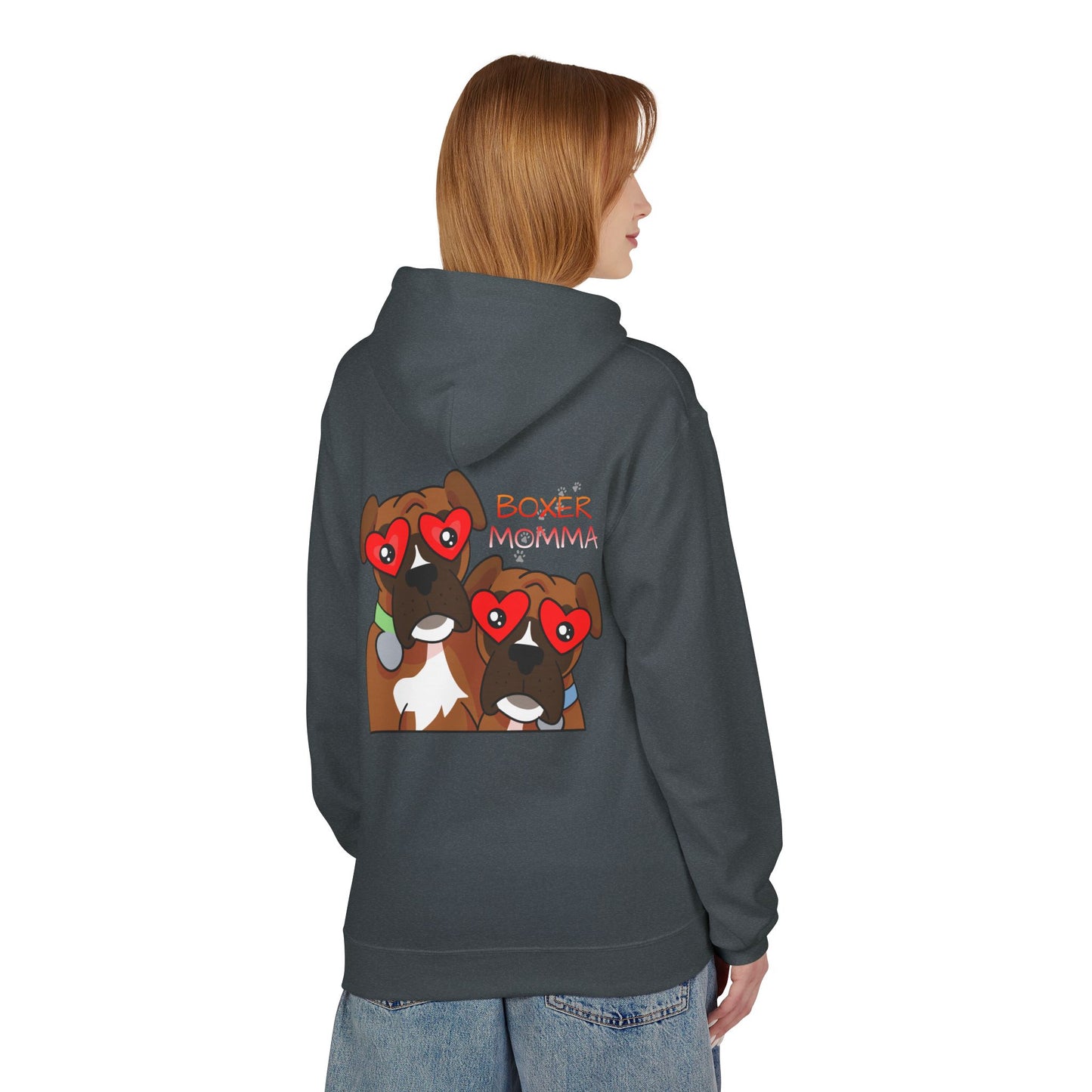 Unisex Boxer Momma Hoodie - Soft, Cozy Dog Lover Sweatshirt, Perfect Gift for Boxer Moms & Pet Lovers, Casual Pullover Top