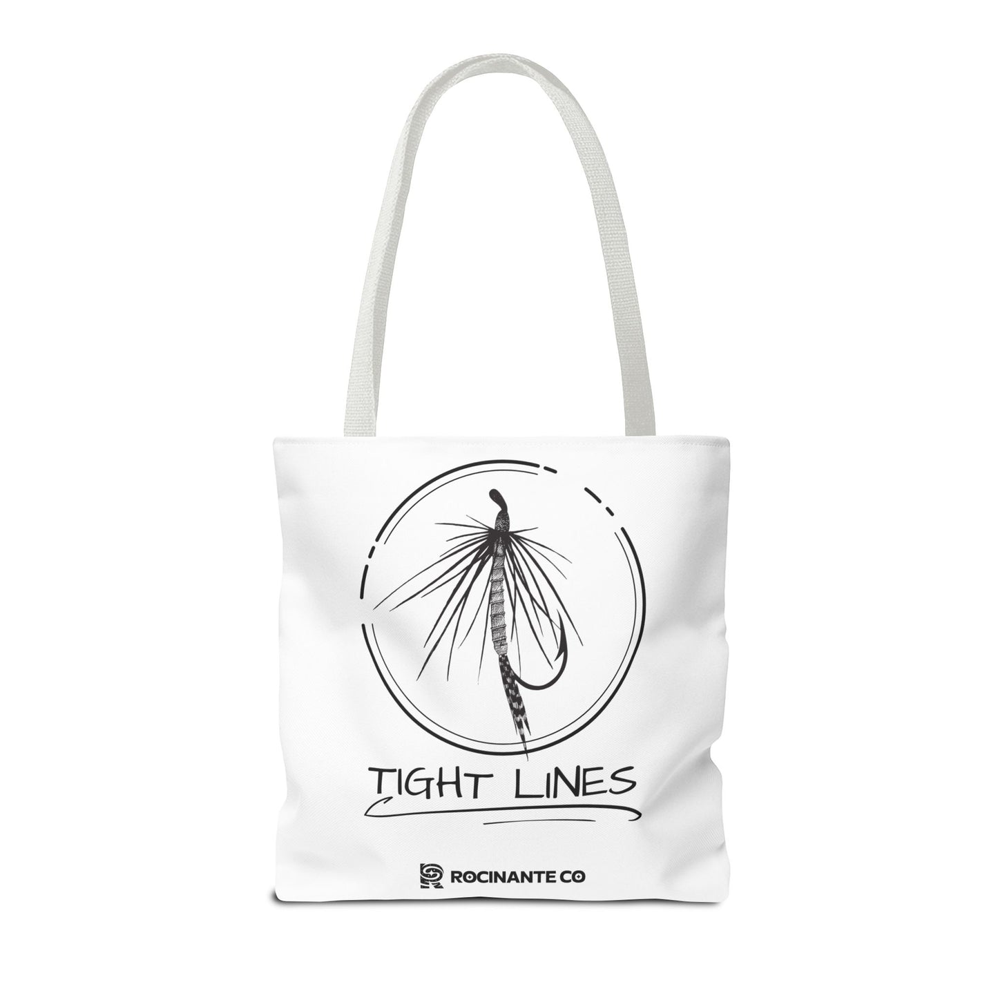 Tight Lines Tote Bag White | Durable Fishing Gift Bag with Stylish Print for Outdoor Enthusiasts & Everyday Use
