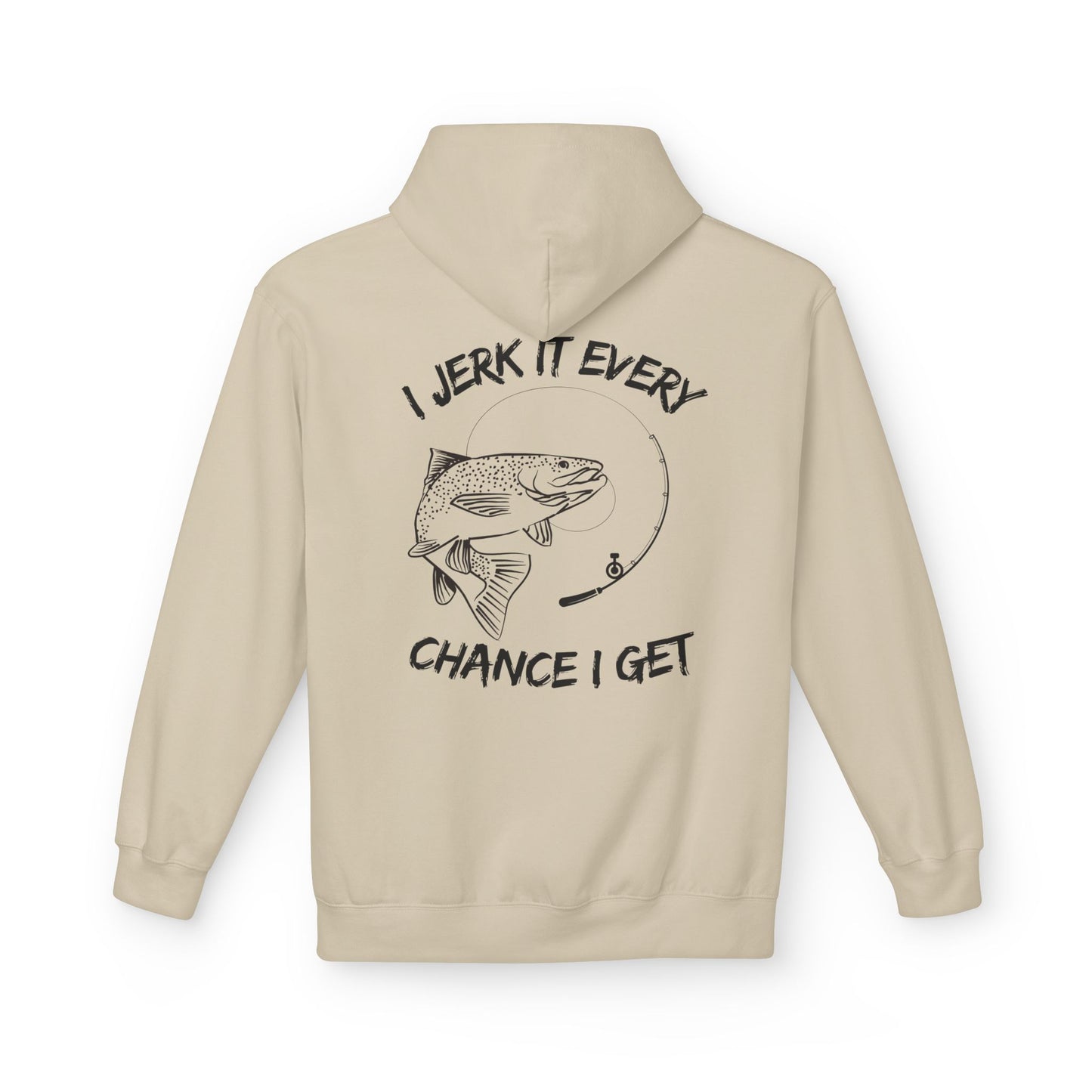 Jerk It Hoodie, Unisex Fisherman's Apparel, Funny Gift for Anglers, Outdoor Hoodie, Perfect for Fishing Trips