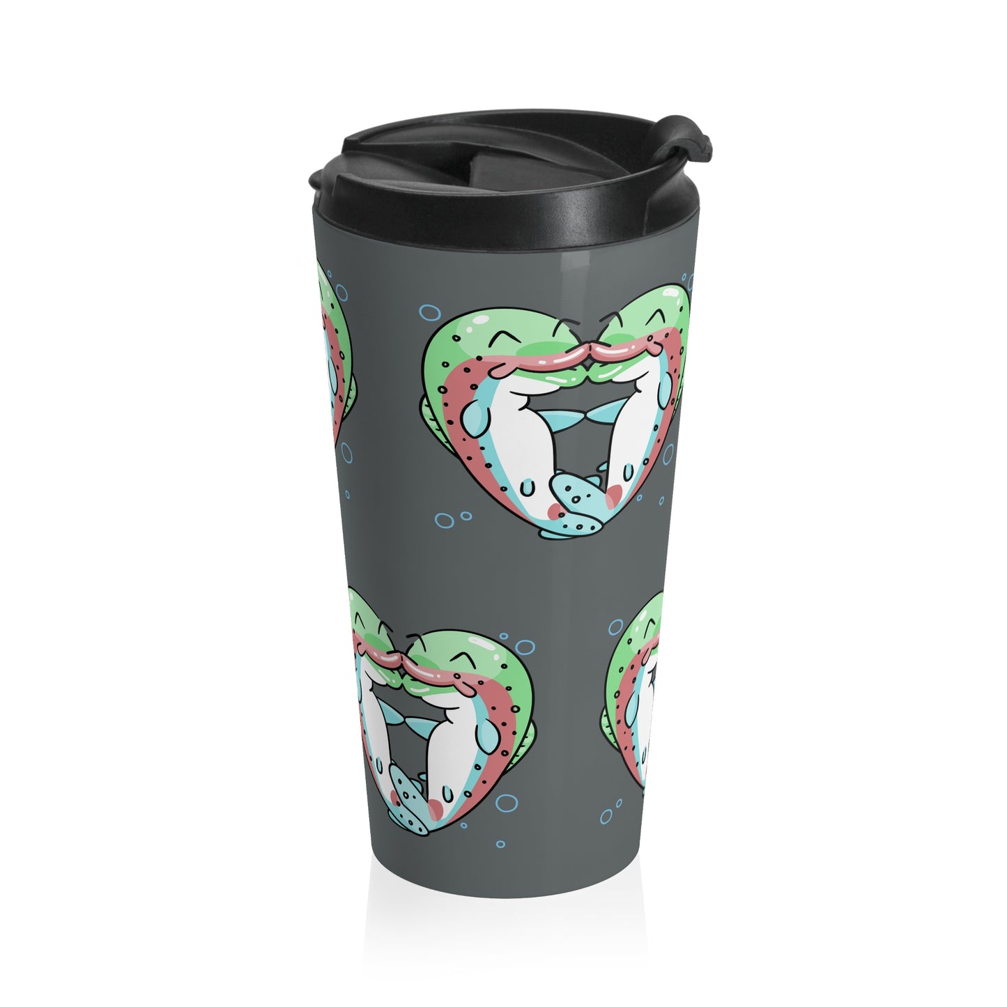 Trout Heart 15oz Tumbler, Cute Coffee Mug, Eco-Friendly Drinkware, Perfect Gift for Friends, Fun Mug for Everyday Use