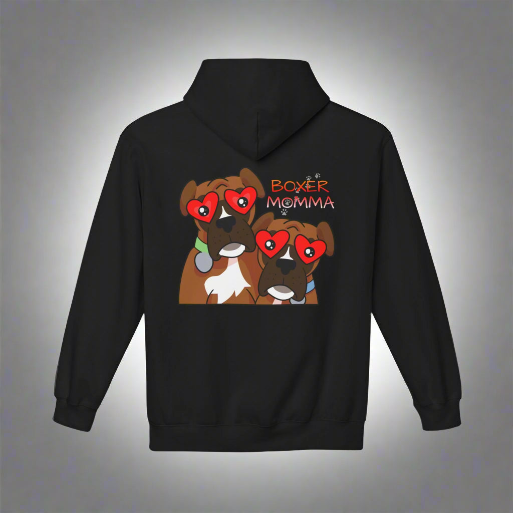 Unisex Boxer Momma Hoodie - Soft, Cozy Dog Lover Sweatshirt, Perfect Gift for Boxer Moms & Pet Lovers, Casual Pullover Top