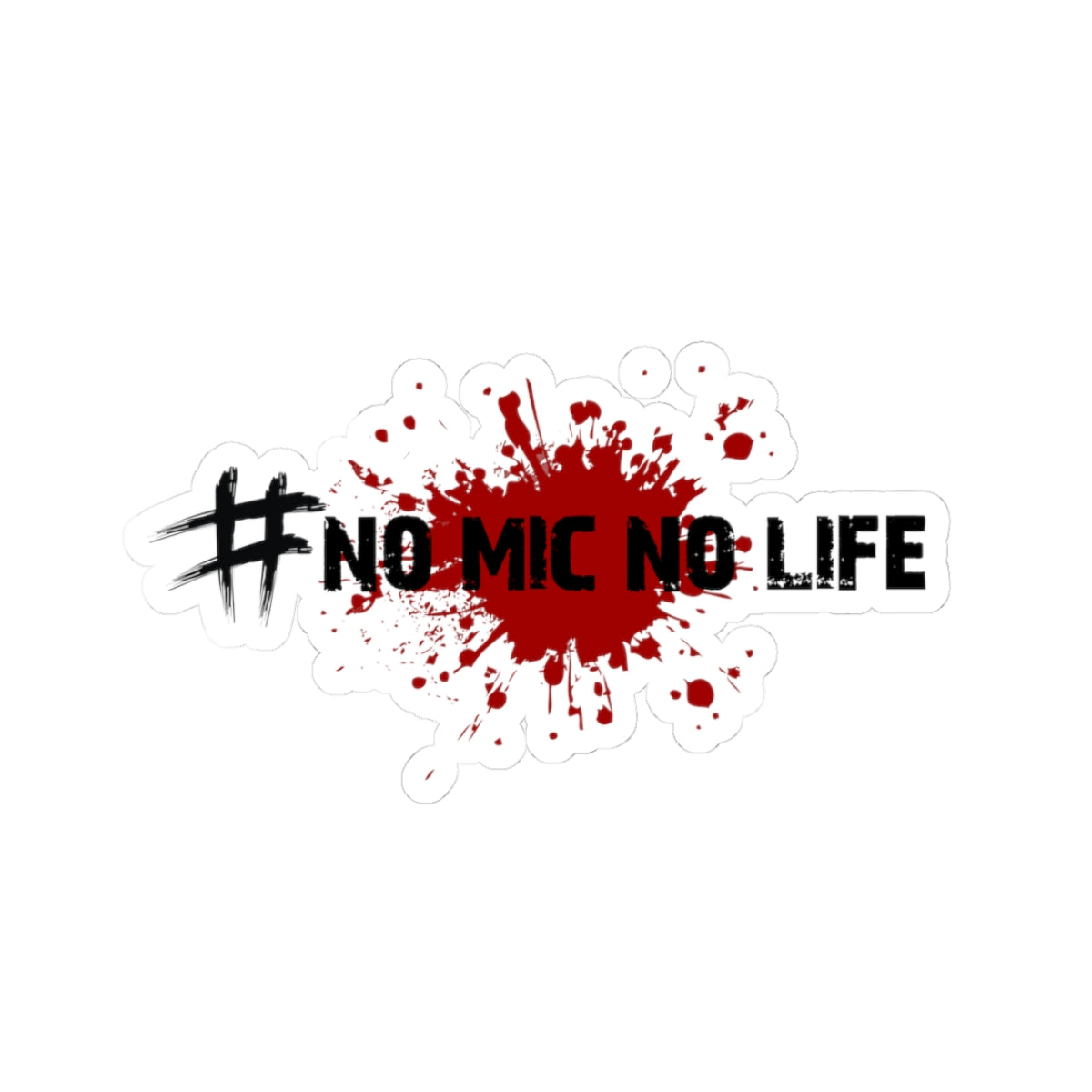 #No Mic No Life Kiss-Cut Stickers | Gaming Stickers, Laptop Decals, Unique Gift, Skateboard Stickers
