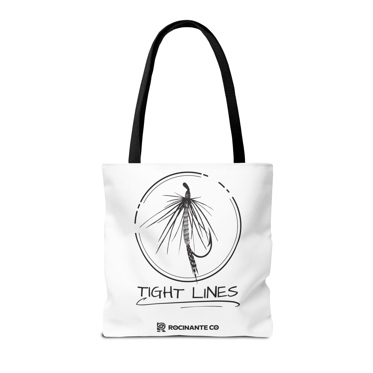 Tight Lines Tote Bag White | Durable Fishing Gift Bag with Stylish Print for Outdoor Enthusiasts & Everyday Use