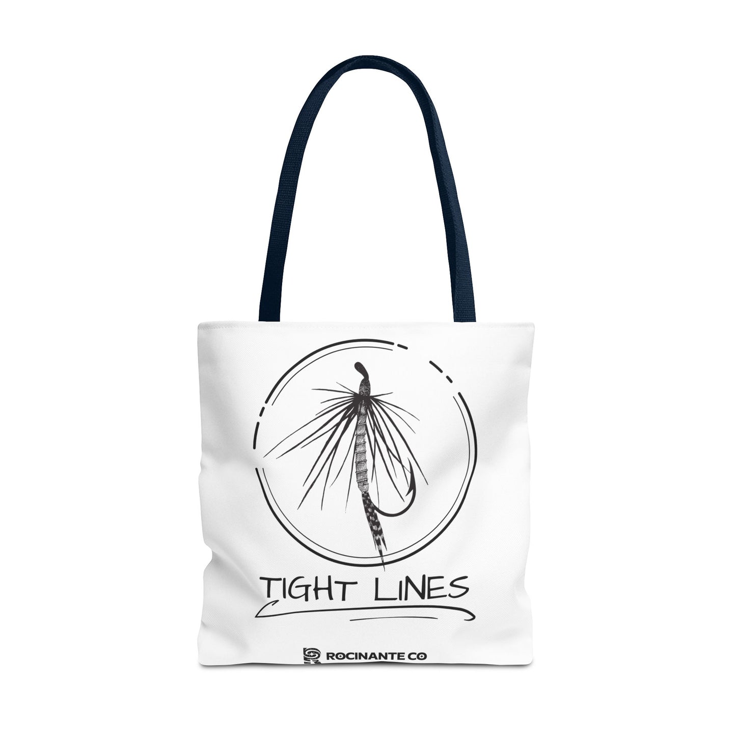 Tight Lines Tote Bag White | Durable Fishing Gift Bag with Stylish Print for Outdoor Enthusiasts & Everyday Use