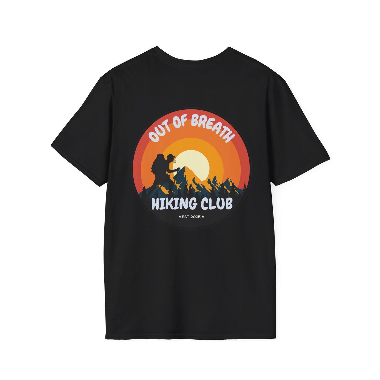 Out of Breath Hiking Club T-Shirt, Funny Adventure Tee, Nature Lover Shirt, Outdoor Apparel, Gift for Hikers, Casual Wear