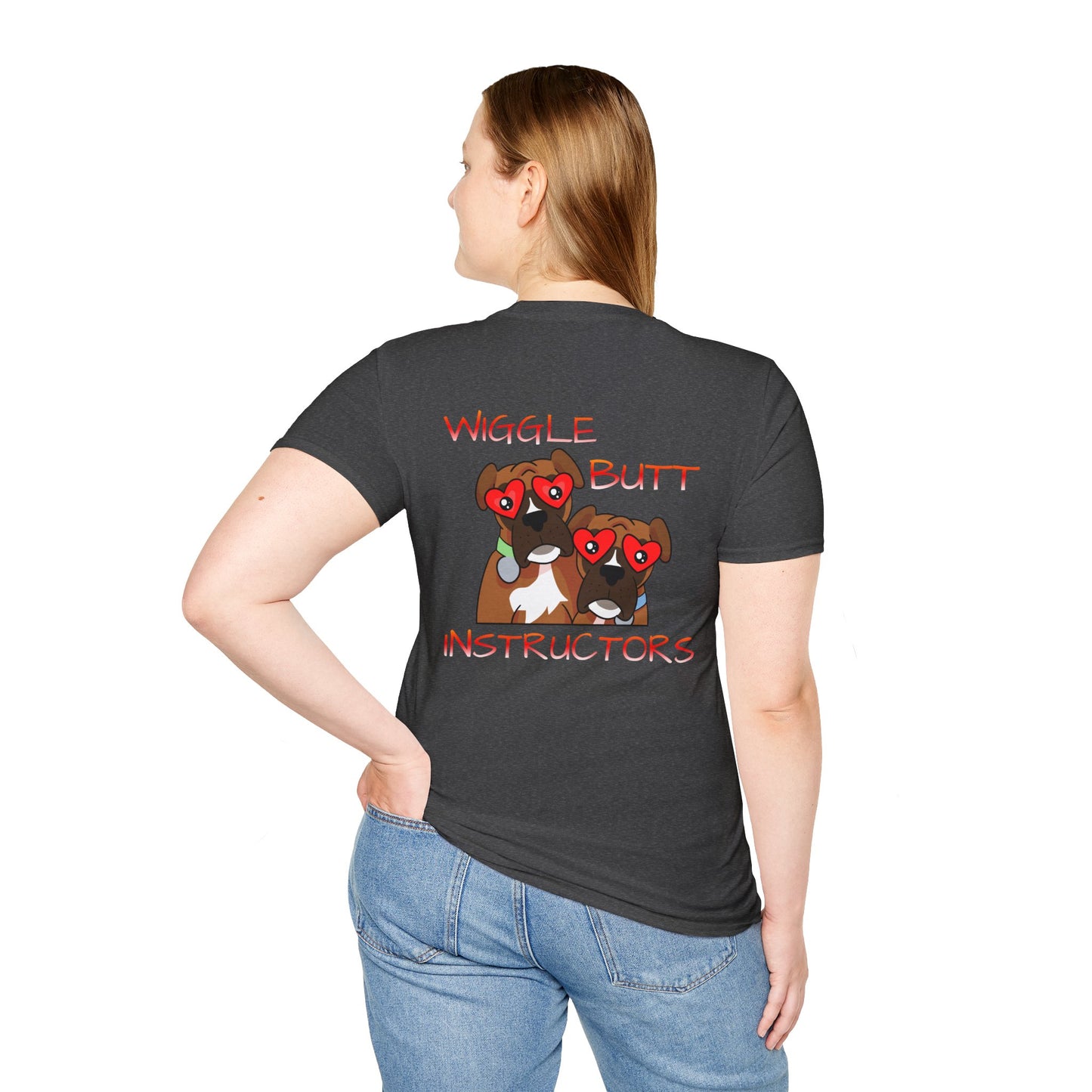 Unisex Wiggle Butt Instructors Tee - Funny Dog Trainer Shirt & Pet Lover Gift, Casual Animal Trainer Top