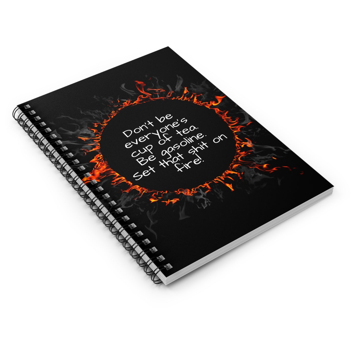 Motivational Be Gasoline Spiral Notebook, Journals for Students and Writers, Back to School Gift, Confidence and Creativity Boost