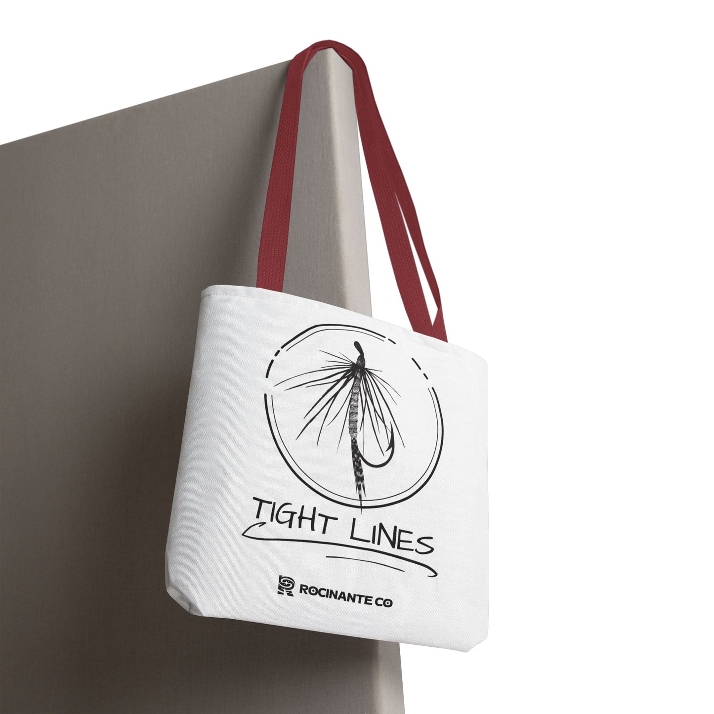 Tight Lines Tote Bag White | Durable Fishing Gift Bag with Stylish Print for Outdoor Enthusiasts & Everyday Use