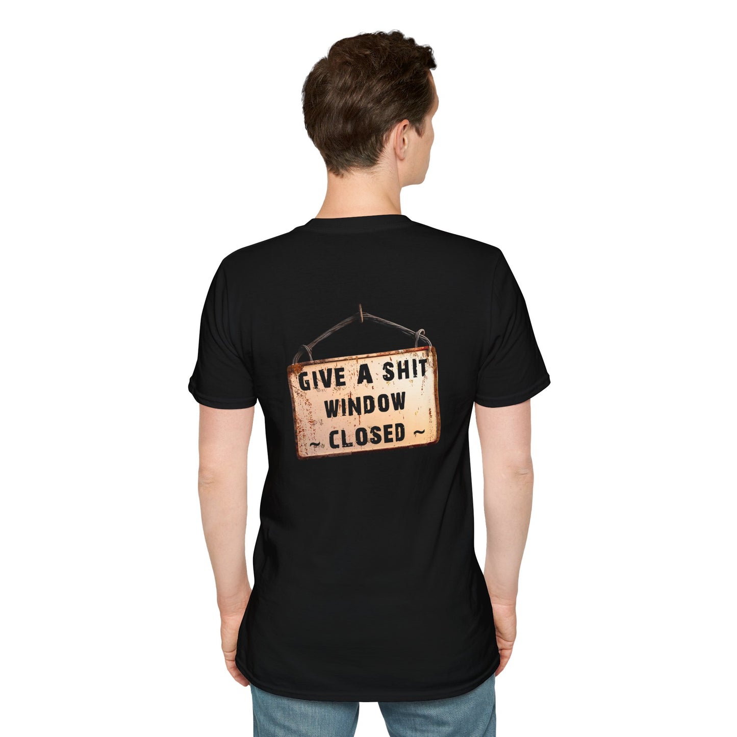 Funny Window Closed Unisex T-Shirt, Casual Wear, Gift for Friends, Humor Tee, Everyday Comfort, Sassy Statement Shirt
