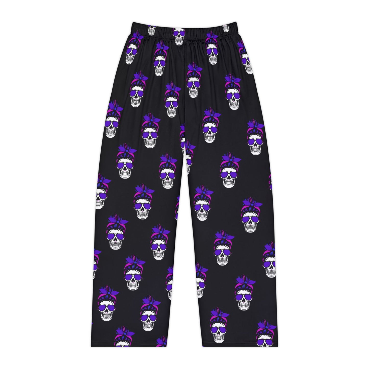 Feral Skull Print Pajama Pants, Comfortable Sleepwear for Halloween, Cozy Lounge Wear, Unique Gift for Her, Stylish PJ's