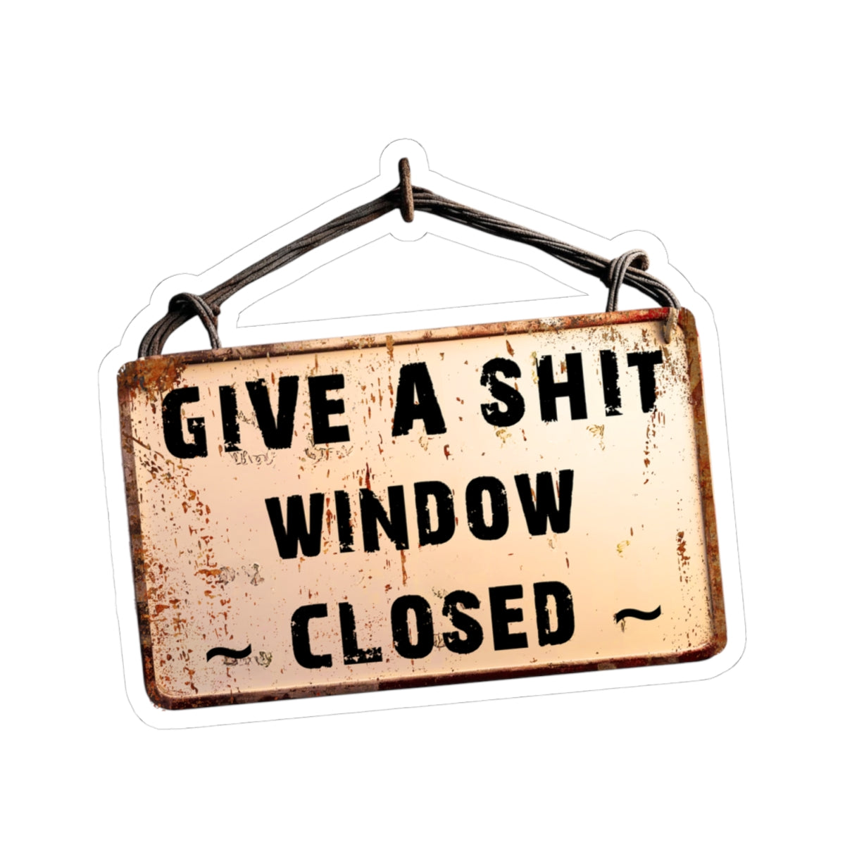 Funny Window Closed Kiss-Cut Stickers, Laptop Decorations, Hilarious Gifts, Quirky Home Decor, Humorous Accessories