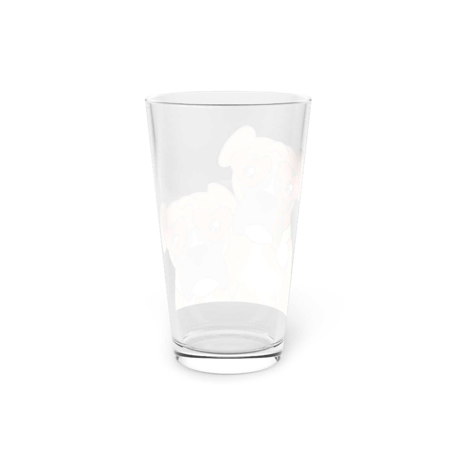 Boxer Love Pint Glass 16oz - Dog Lover Gift, Unique Beer Glassware, Cute Boxer Dog Design, Personalized Drinkware for Pet Owners