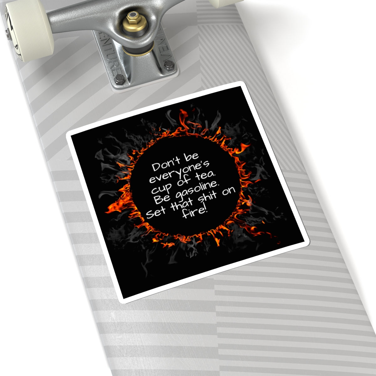 Motivational Be Gasoline Sticker - Fuel Your Drive, Durable Decal for Laptops, Cars & Water Bottles, Funny Inspirational Quote Sticker