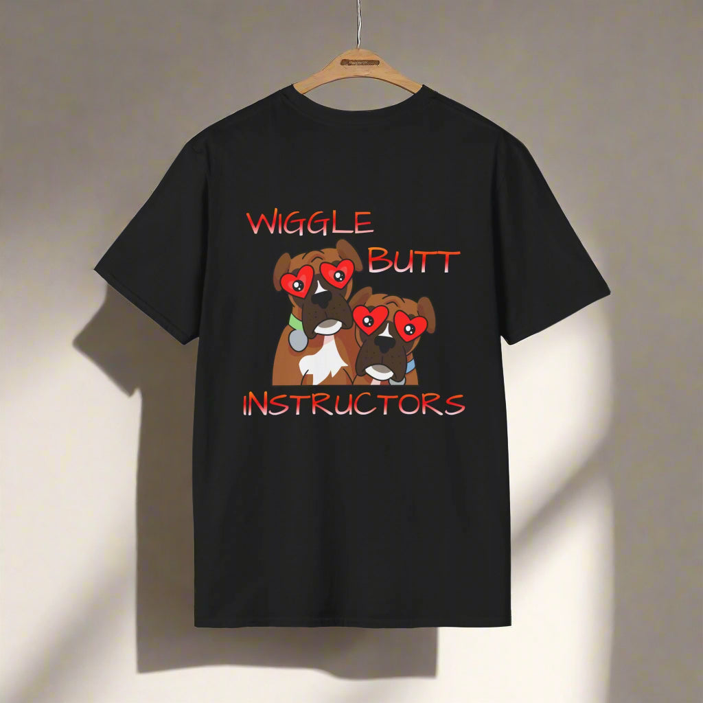 Unisex Wiggle Butt Instructors Tee - Funny Dog Trainer Shirt & Pet Lover Gift, Casual Animal Trainer Top