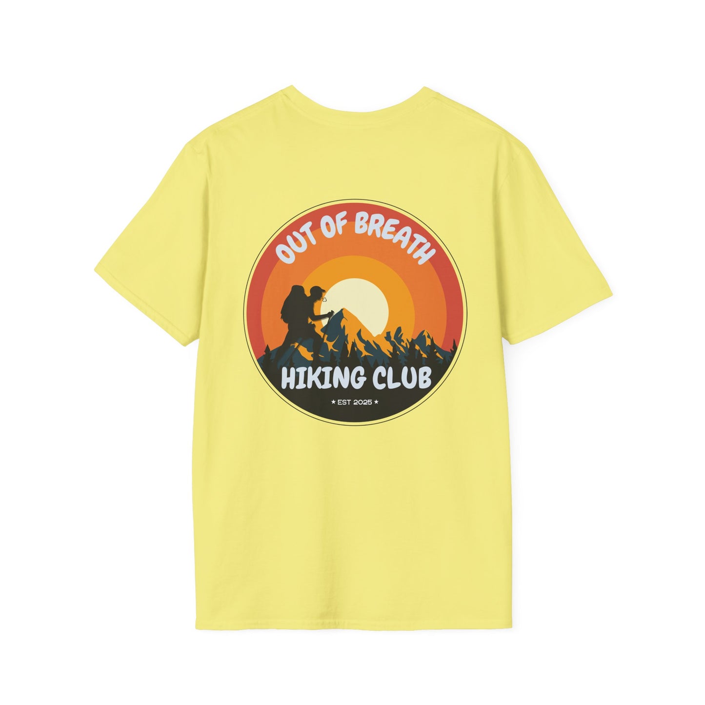 Out of Breath Hiking Club T-Shirt, Funny Adventure Tee, Nature Lover Shirt, Outdoor Apparel, Gift for Hikers, Casual Wear