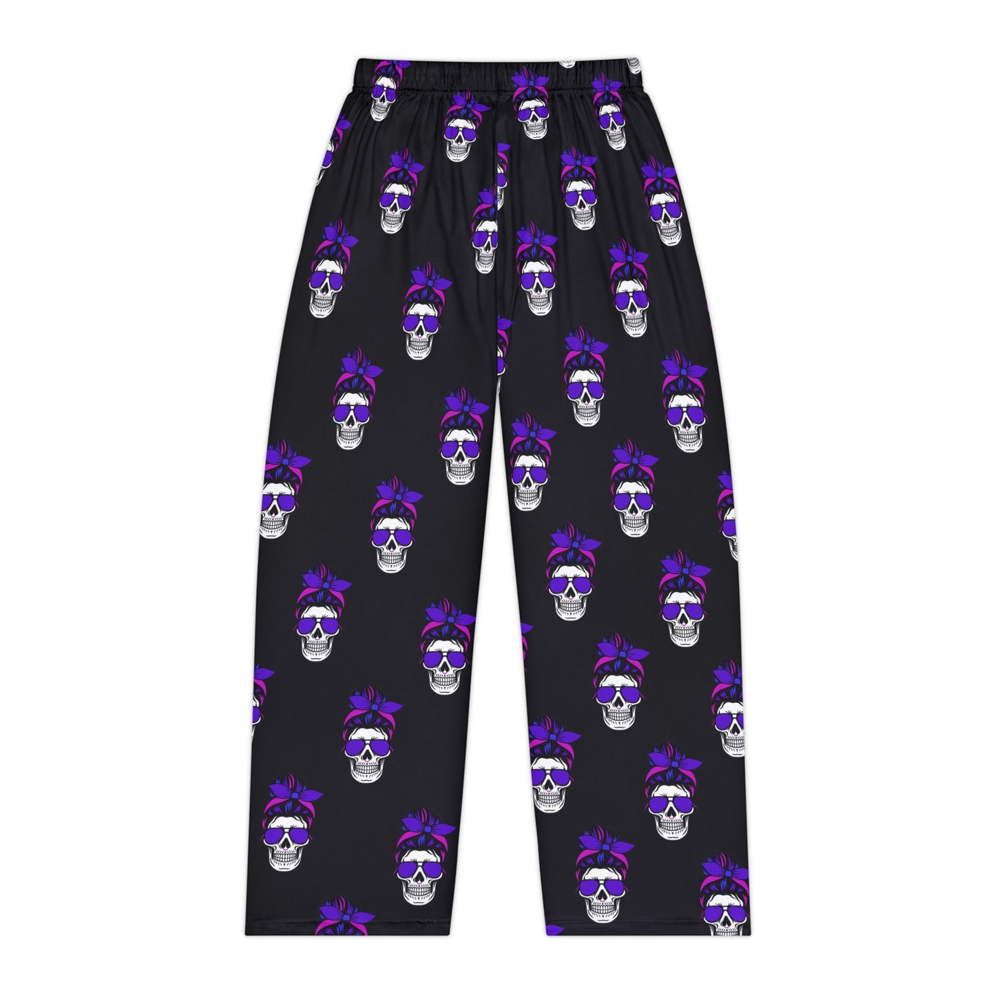 Feral Skull Print Pajama Pants, Comfortable Sleepwear for Halloween, Cozy Lounge Wear, Unique Gift for Her, Stylish PJ's