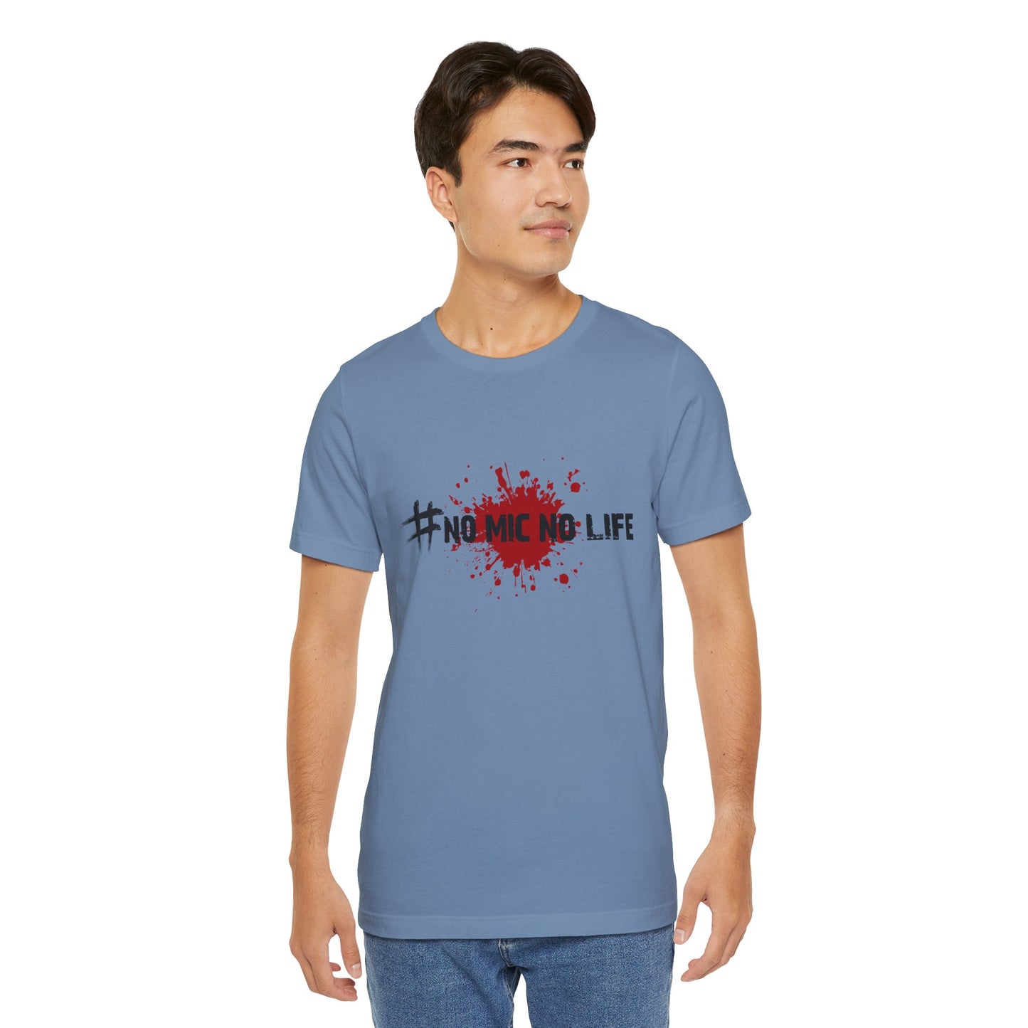 #No Mic No Life Unisex Tee, Fans of Zombie Culture, Graphic Tee for Casual Wear, Gamer Essentials, Zombie Apocalypse Survival Gear