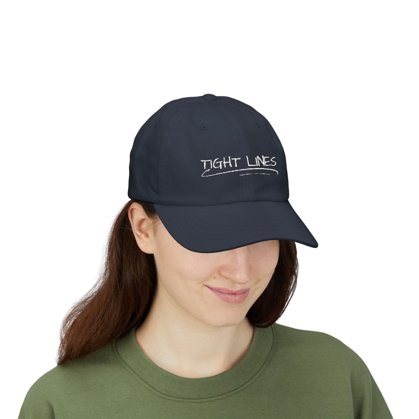 Tight Lines Embroidered Hat (Light Logo)