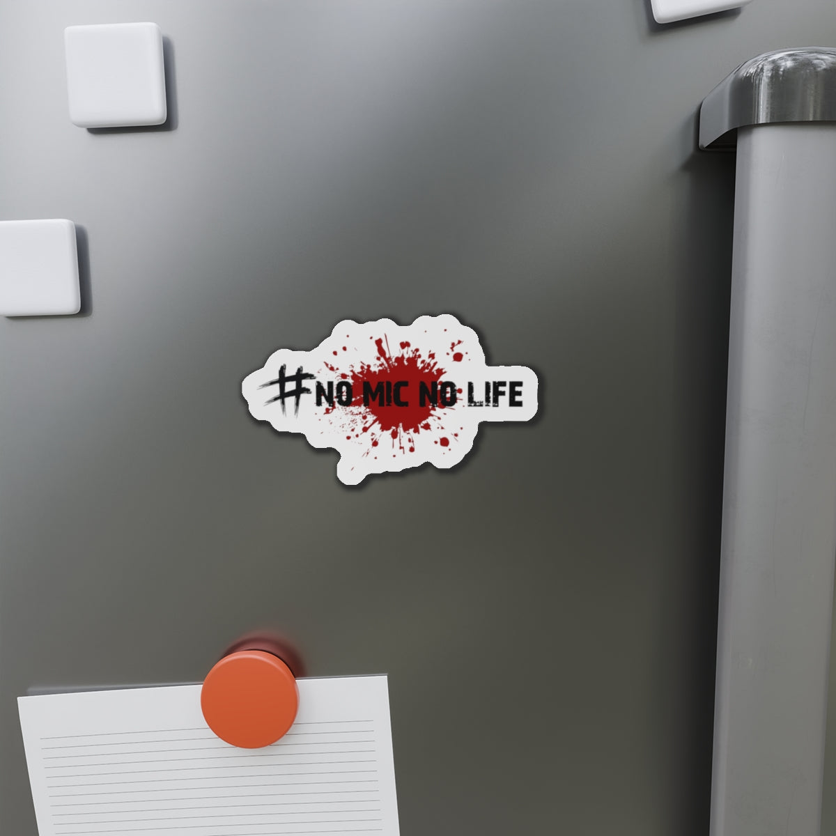 #No Mic No Life Die-Cut Magnet | Gaming Lover Gift, Gamer Room Decor, Fridge Magnet, Geeky Present, Video Game Enthusiast, Gaming Accessories