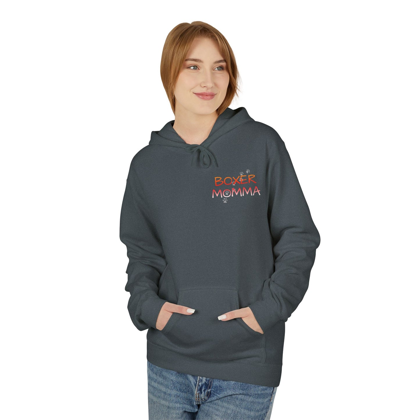 Unisex Boxer Momma Hoodie - Soft, Cozy Dog Lover Sweatshirt, Perfect Gift for Boxer Moms & Pet Lovers, Casual Pullover Top