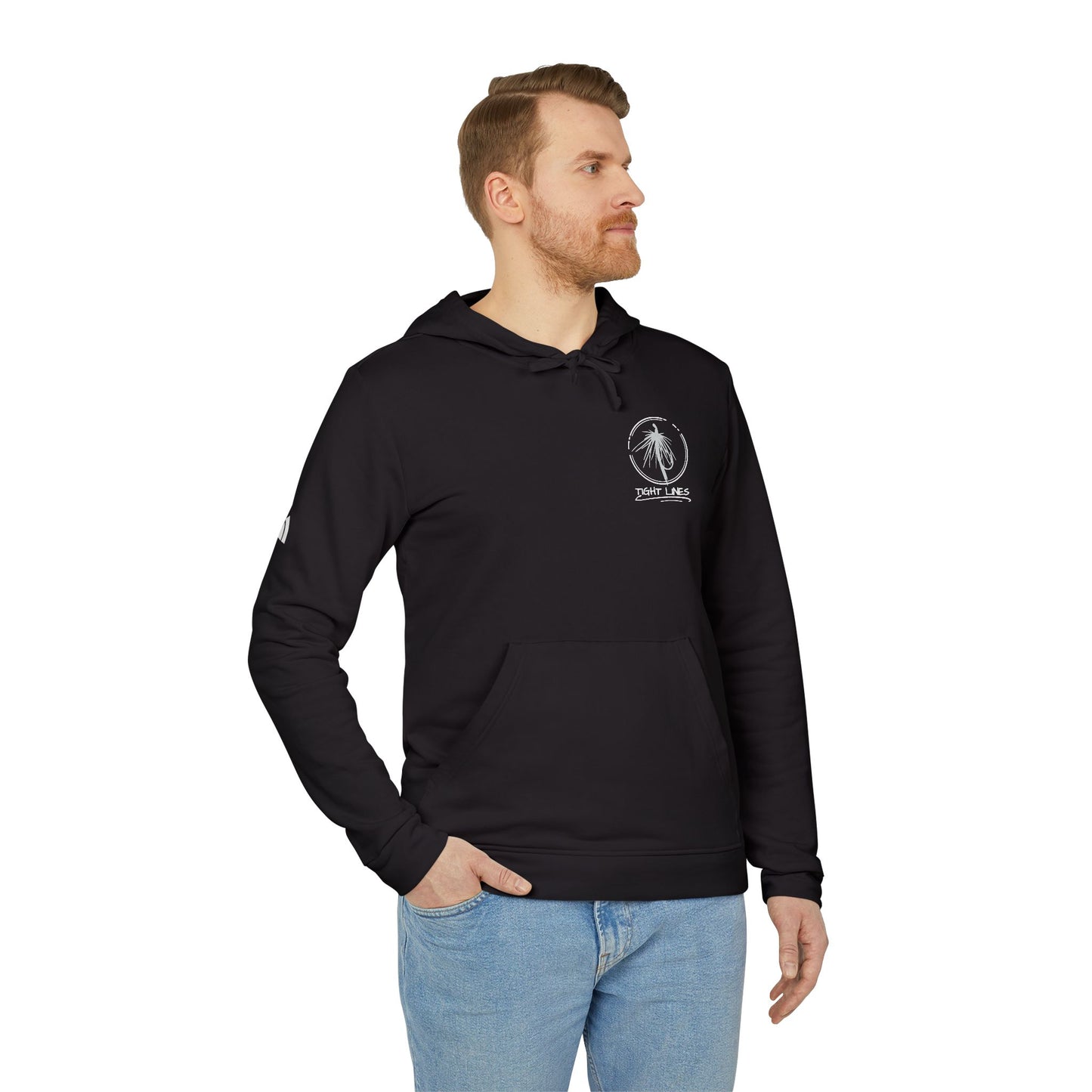 Tight Lights Adidas Fleece Hoodie - Perfect for Beach Days, Outdoors, and Casual Outings | Unisex, Beachwear
