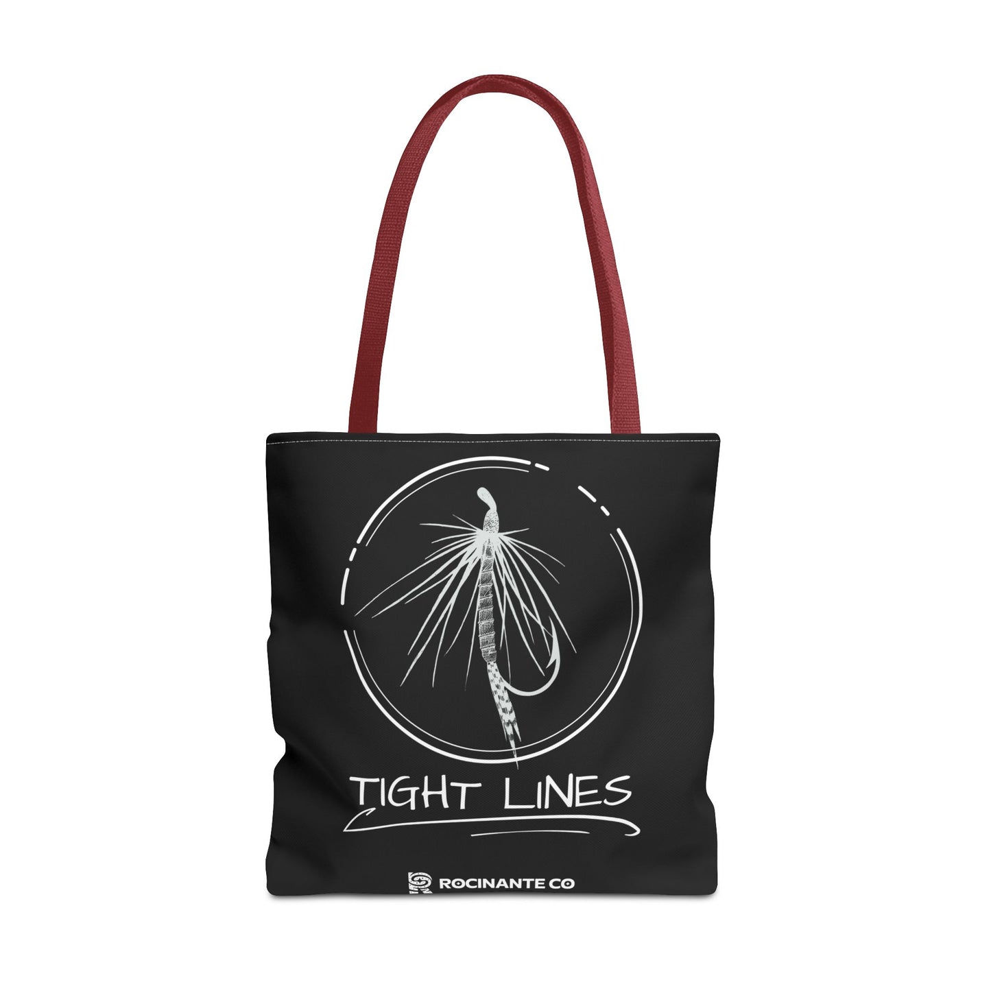 Tight Lines Tote Bag Black, Durable Fishing Tote with Spacious Design & Comfortable Handles for Outdoor Adventures