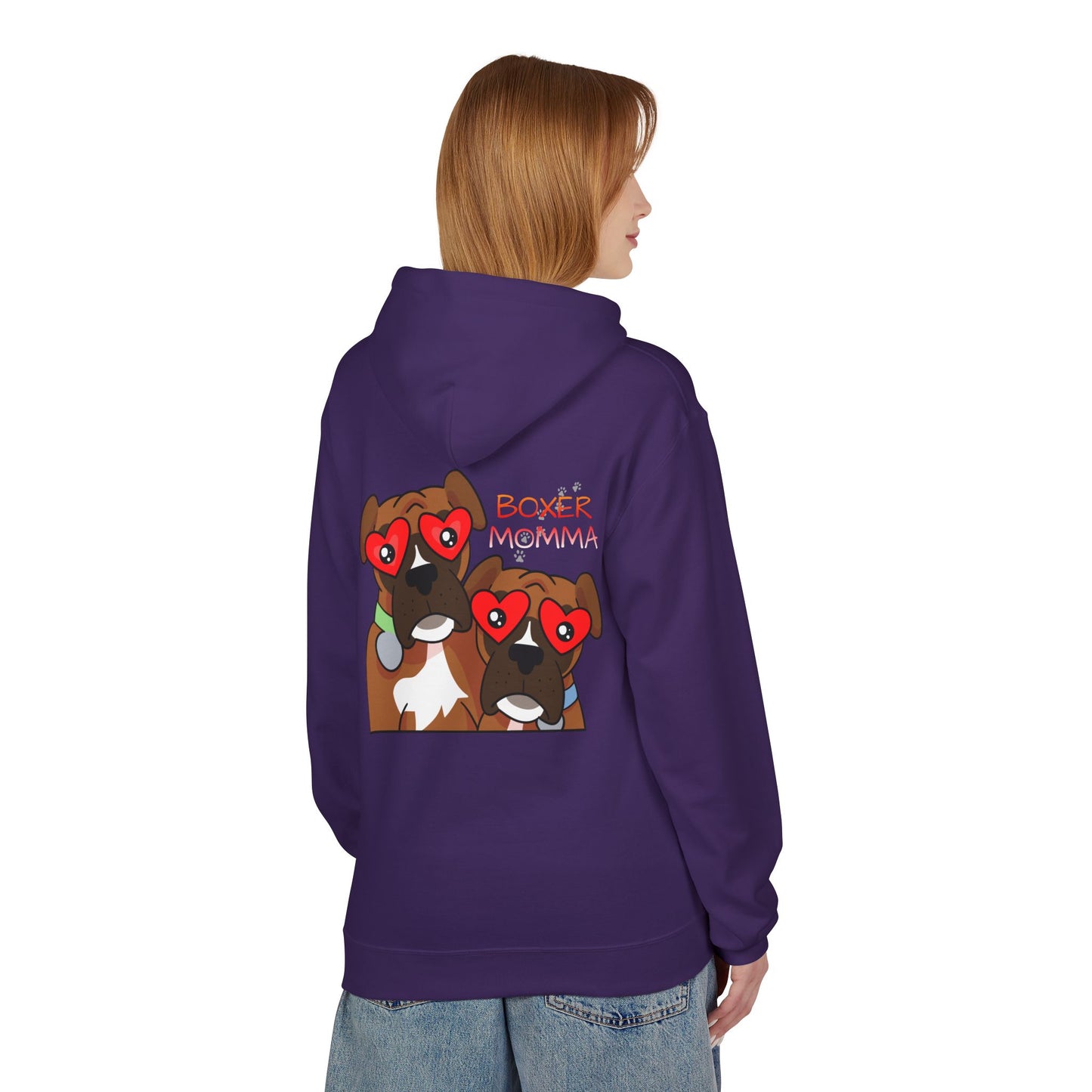 Unisex Boxer Momma Hoodie - Soft, Cozy Dog Lover Sweatshirt, Perfect Gift for Boxer Moms & Pet Lovers, Casual Pullover Top