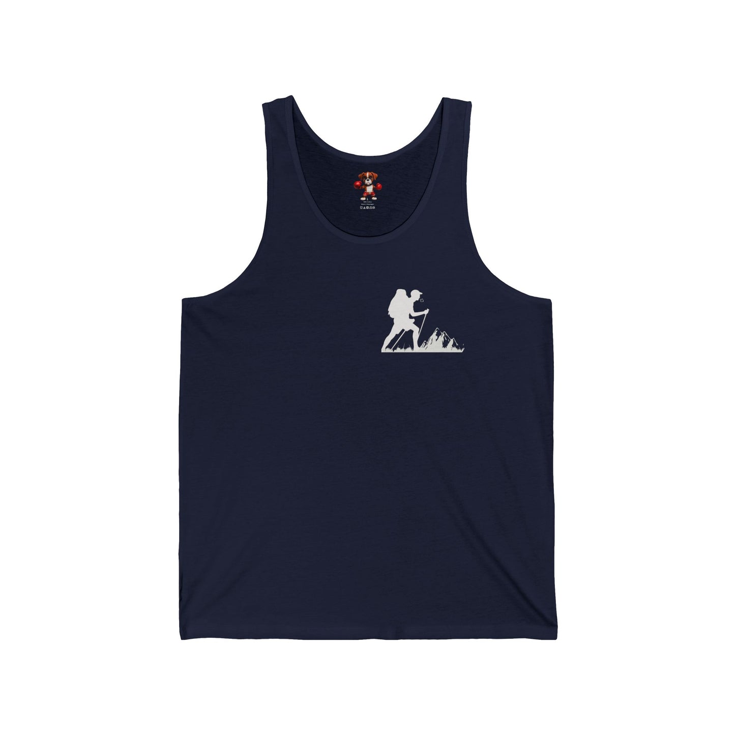 Out of Breath Hiking Club Unisex Jersey Tank | Outdoor Adventure Apparel, Gift for Hikers, Summer Workout Shirt, Nature Lover